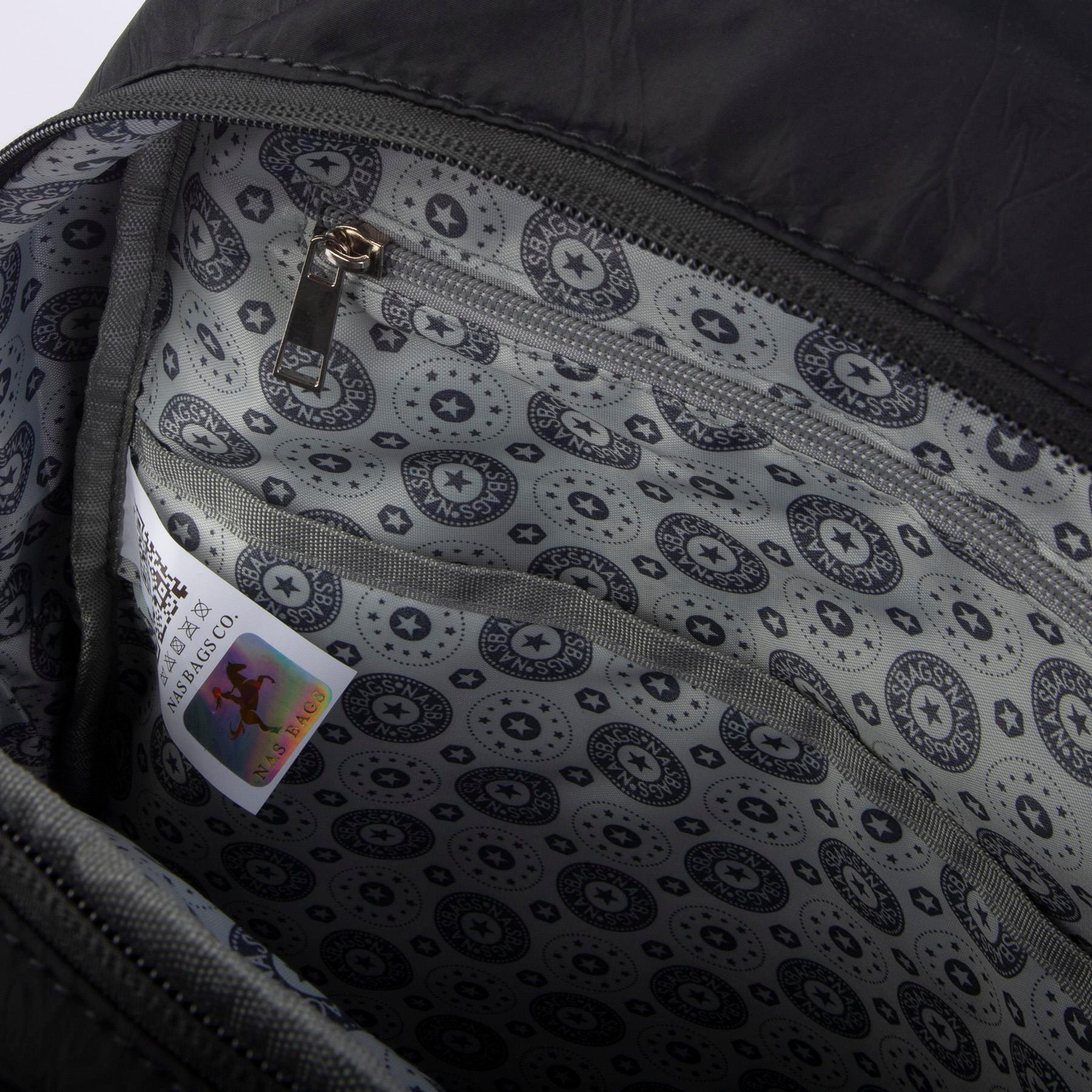Nas Bag Unisex Büyük Boy Su Geçirmez (waterproof) Hafif Sırt Çantası Çok Gözlü Siyah 