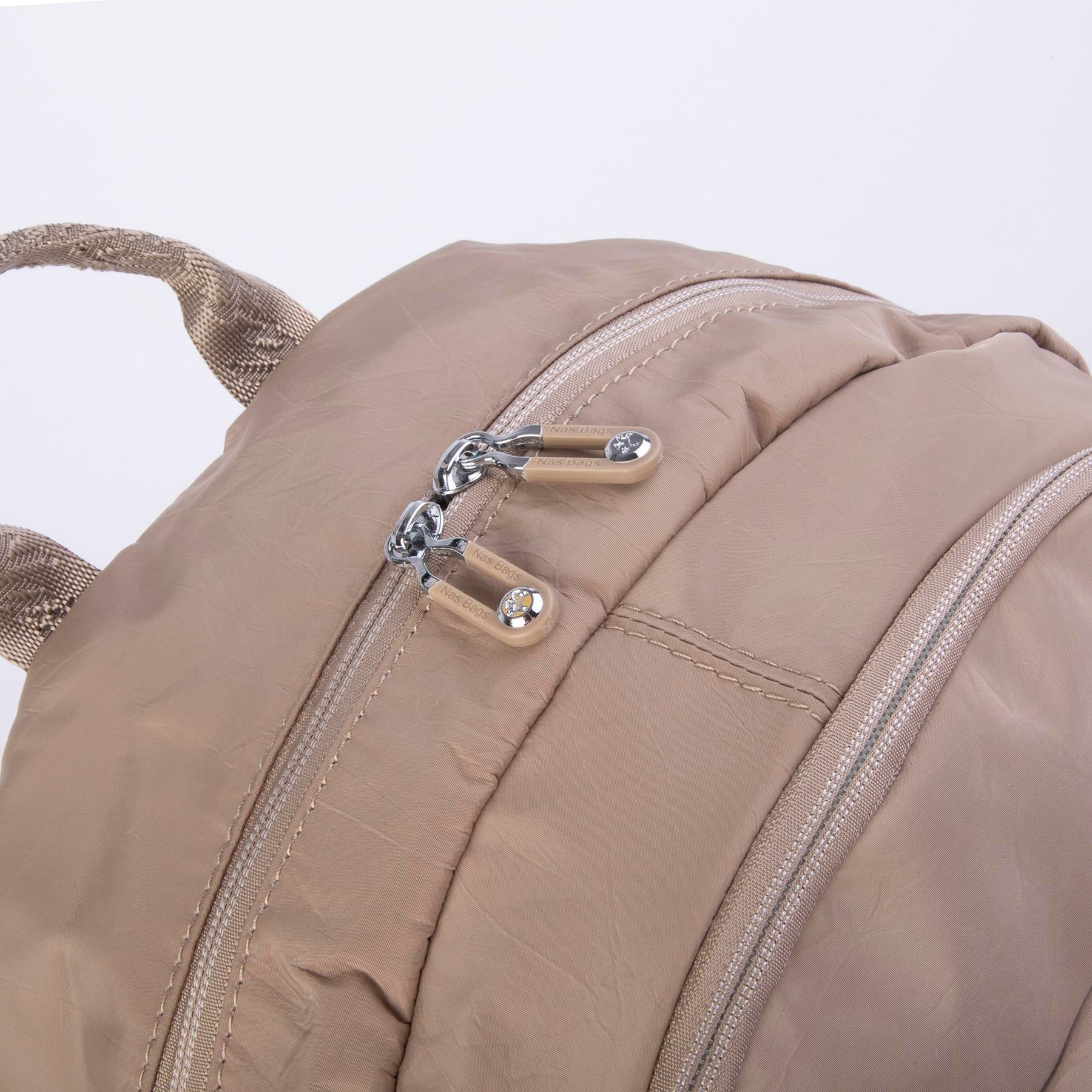 Nas Bag Unisex Büyük Boy Su Geçirmez (waterproof) Hafif Sırt Çantası Çok Gözlü Vizon 