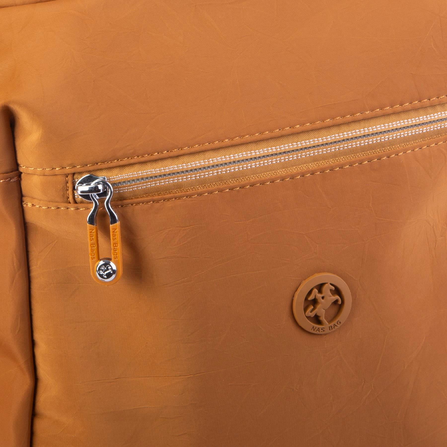 Nas Bag Unisex Büyük Boy Su Geçirmez (waterproof) Hafif Sırt Çantası Çok Gözlü Hardal