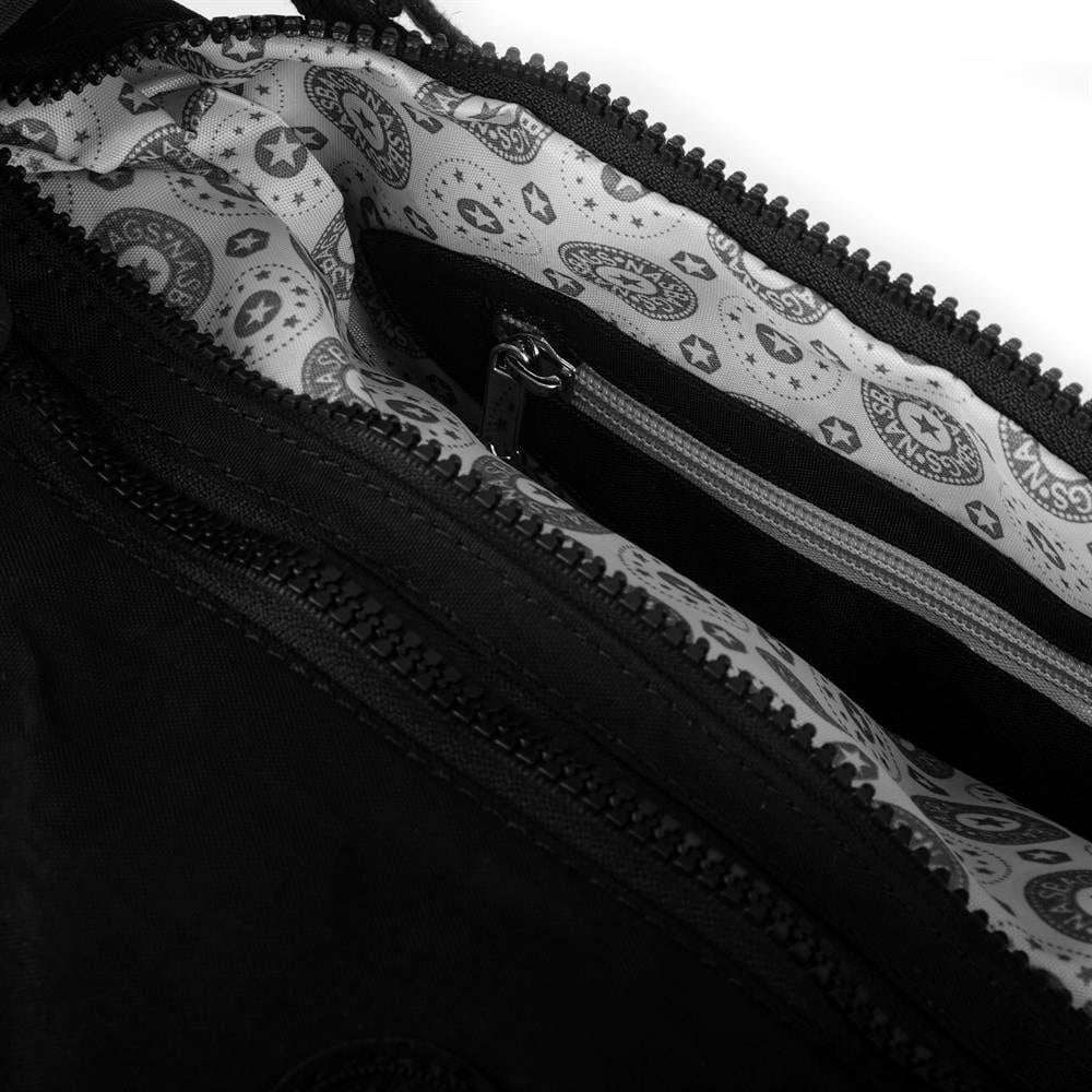 Nas Bag Unisex Zararlı Kimyasal İçermeyen Su İtici Özelliğe Sahip Omuz ve Sırt Çantası Dönüştürülebilir Tasarım  Siyah