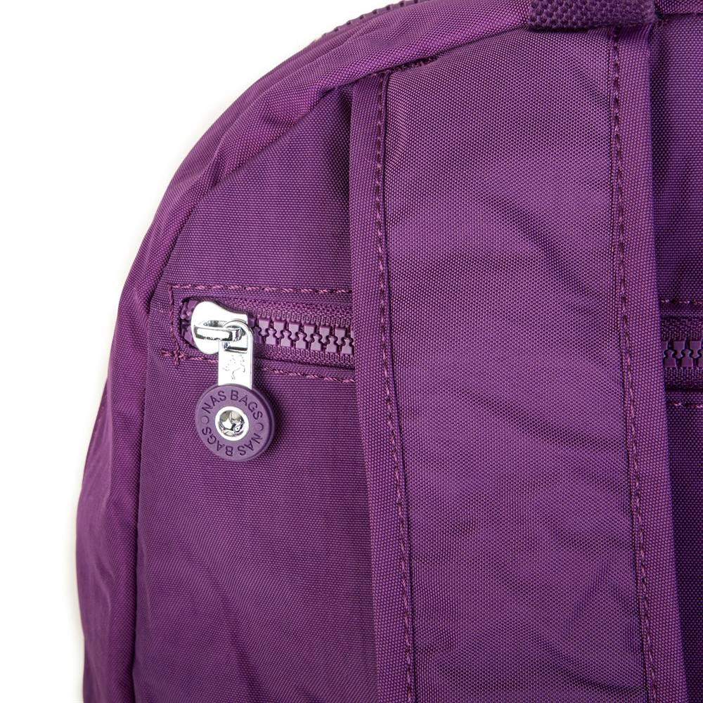 Nas Bag Unisex Zararlı Kimyasal İçermeyen Waterproof Sırt Çantası Mor