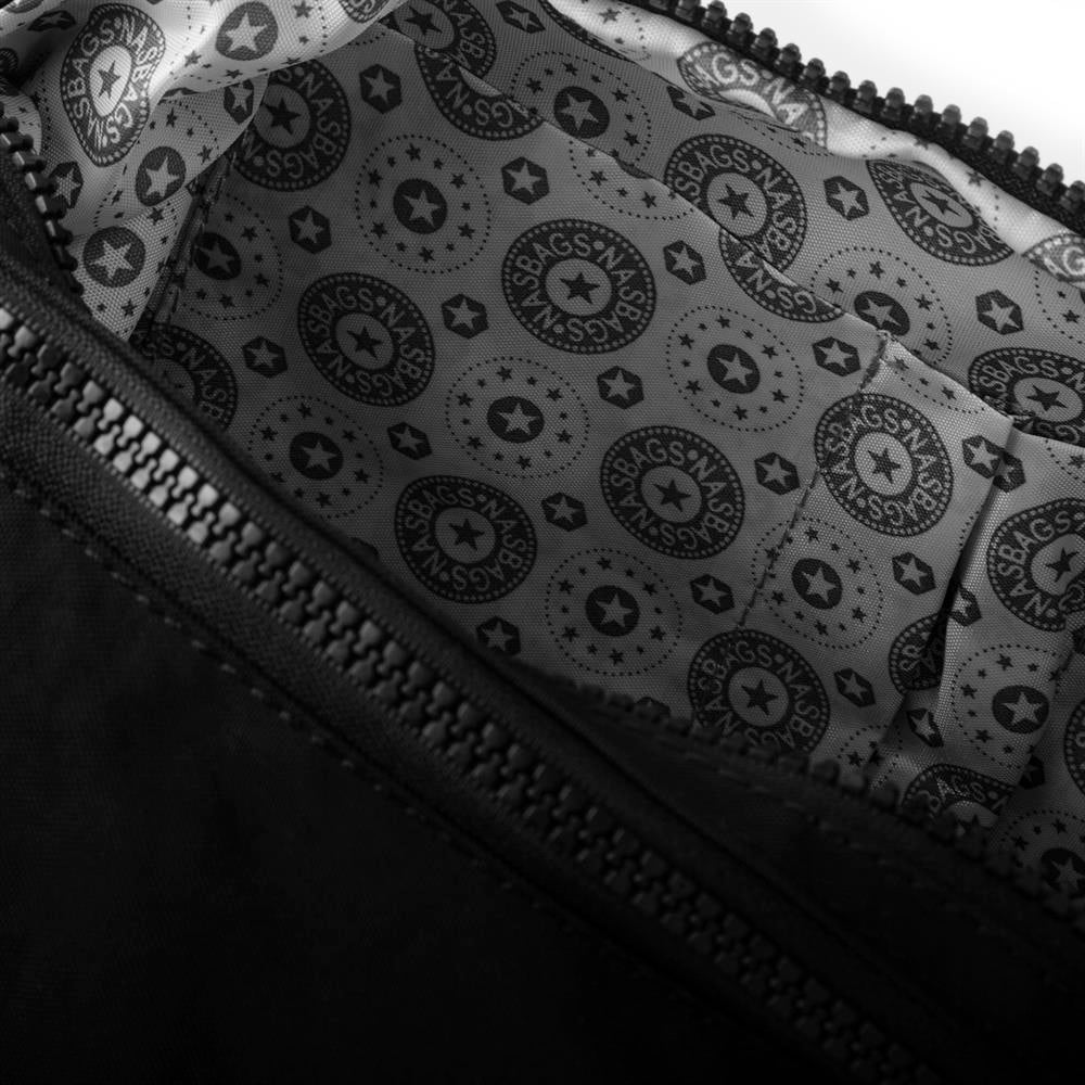 Nas Bag Unisex Zararlı Kimyasal İçermeyen Su İtici Özelliğe Sahip Omuz ve Sırt Çantası Dönüştürülebilir Tasarım  Siyah