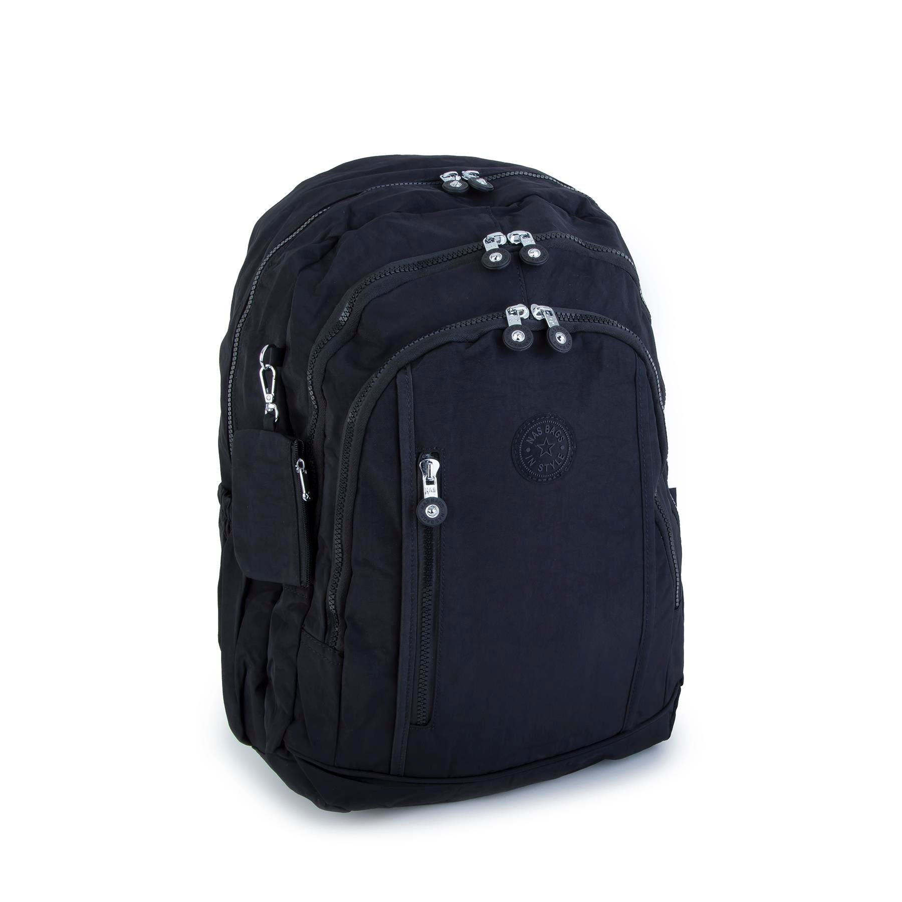 Nas Bag Unisex Zararlı Kimyasal İçermeyen Waterproof Sırt Çantası Siyah