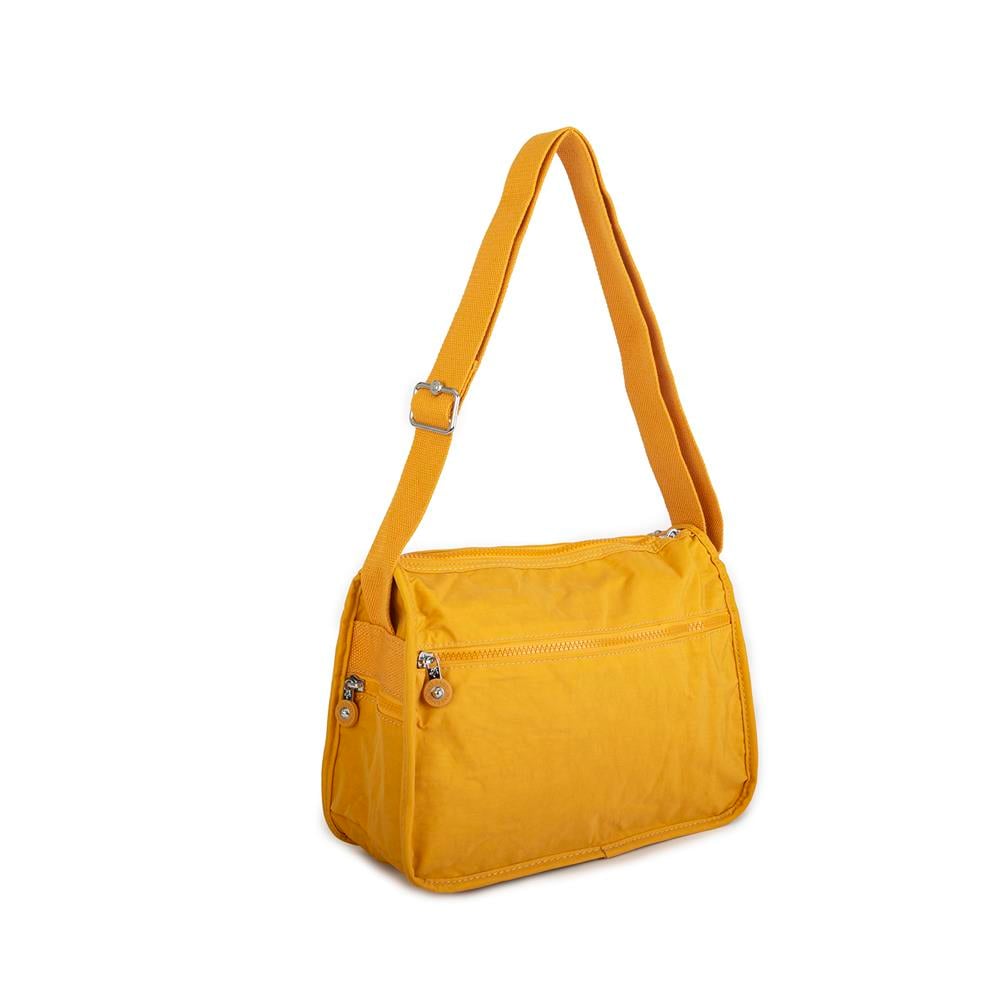 Nas Bag Unisex Zararlı Kimyasal İçermeyen Su İtici Özellikte Çapraz Çanta Hardal 