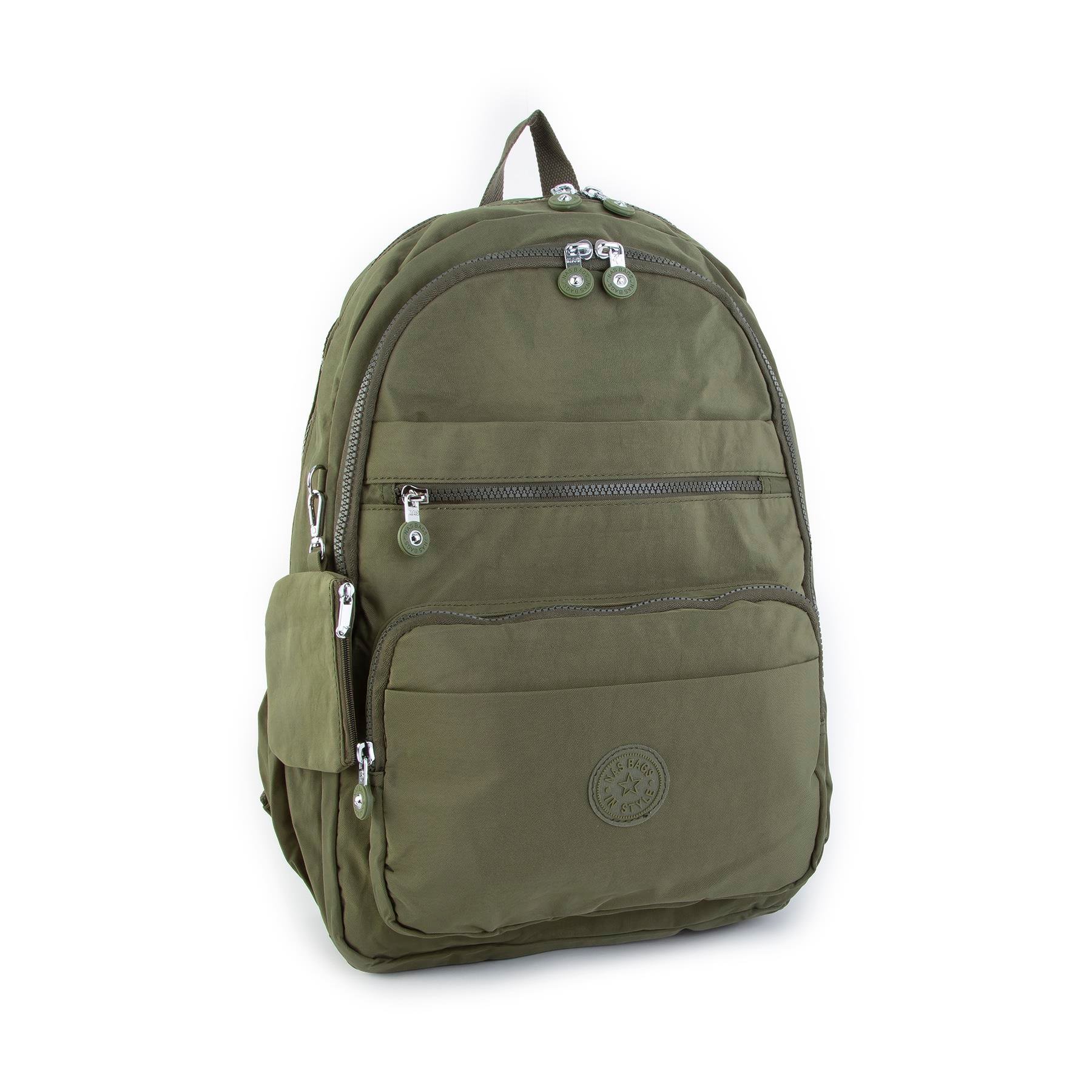 Nas Bag Unisex Zararlı Kimyasal İçermeyen Waterproof Sırt Çantası Koyu Yeşil (35x47x20 cm)