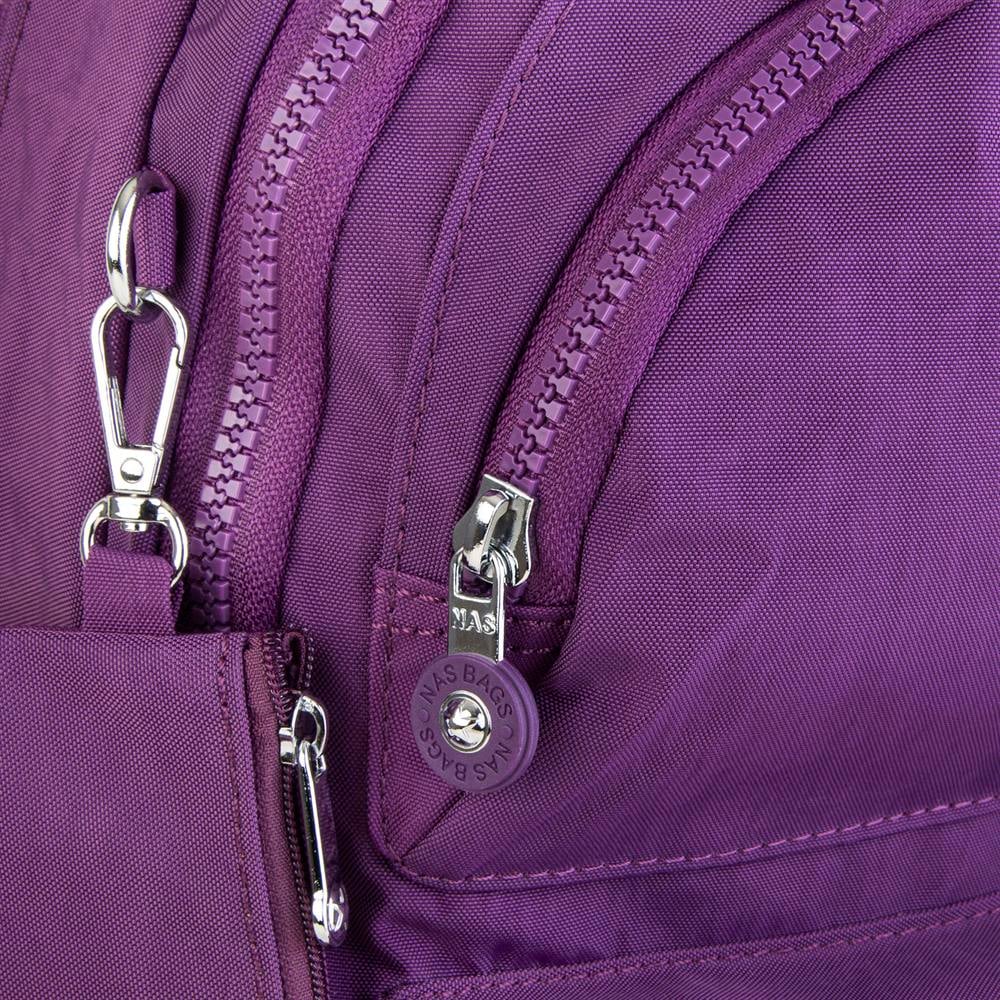Nas Bag Unisex Zararlı Kimyasal İçermeyen Waterproof Sırt Çantası Mor