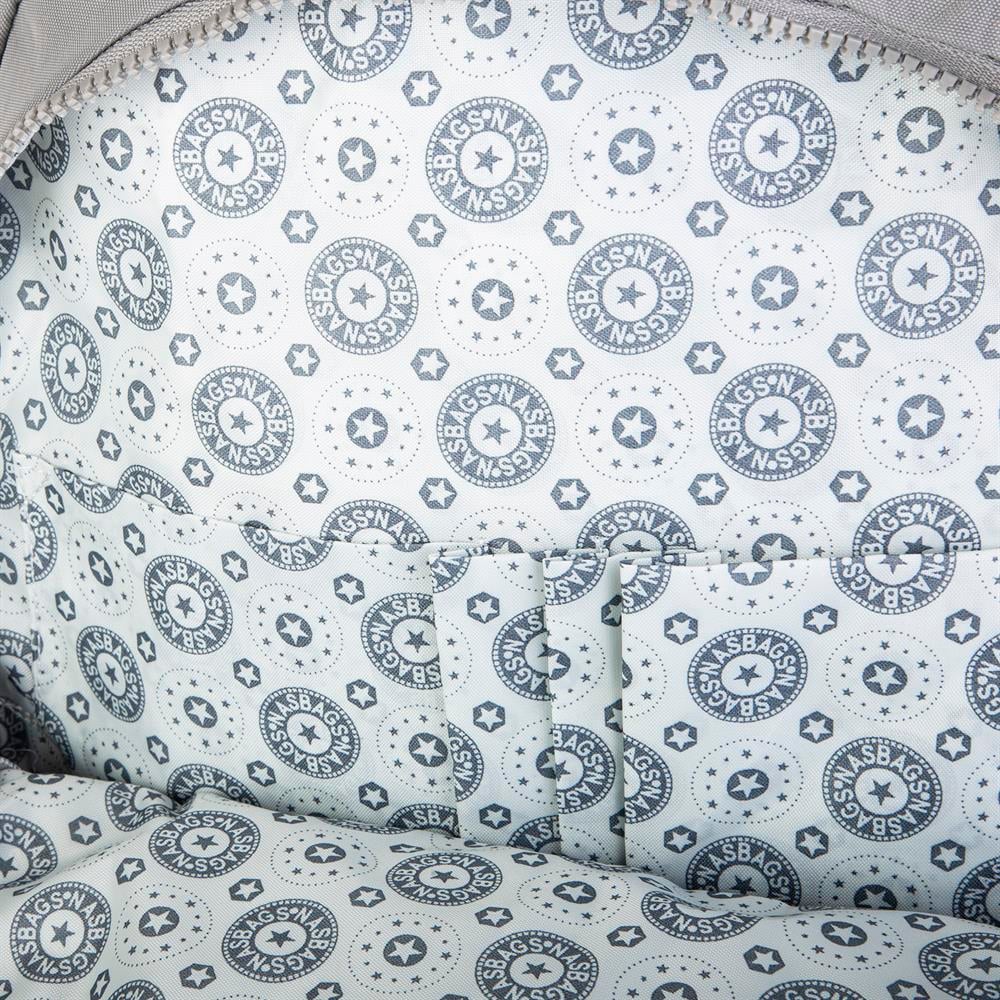 Nas Bag Unisex Zararlı Kimyasal İçermeyen Waterproof Sırt Çantası Açık Gri