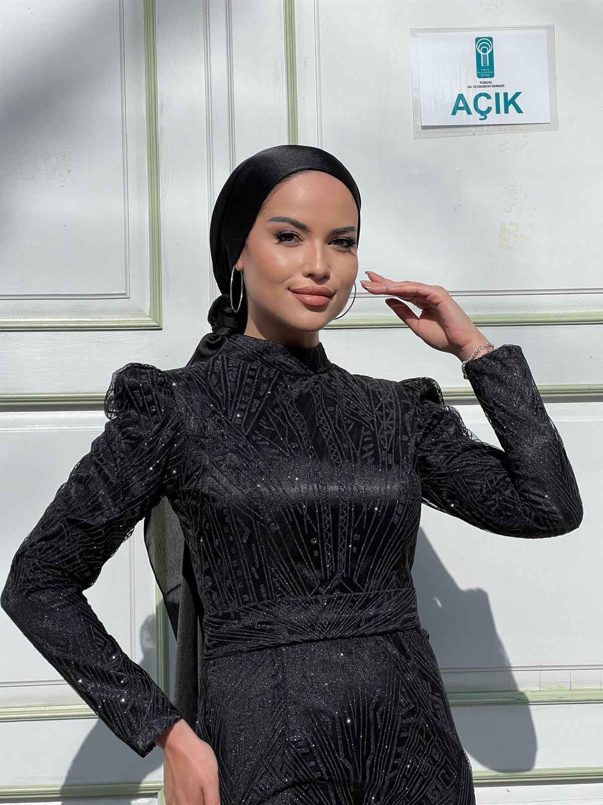 Ahsen –  Siyah Abiye Elbise