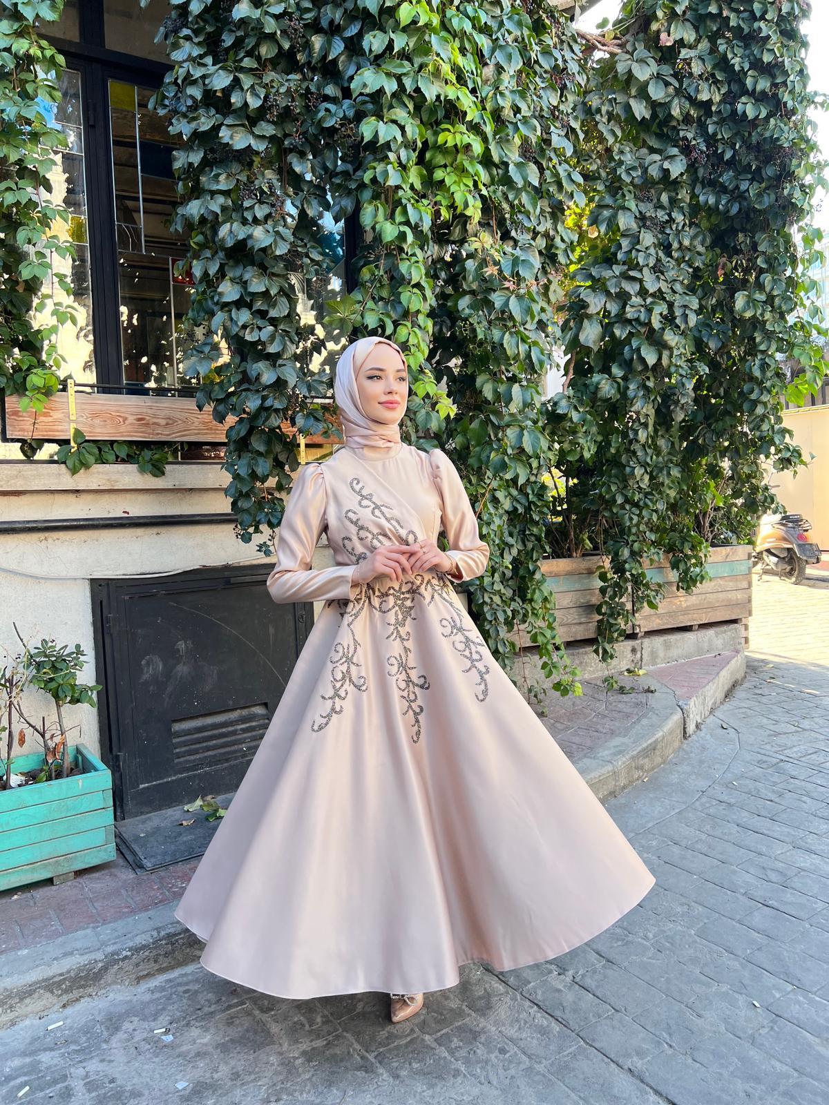 Alya  – Bej Abiye Elbise