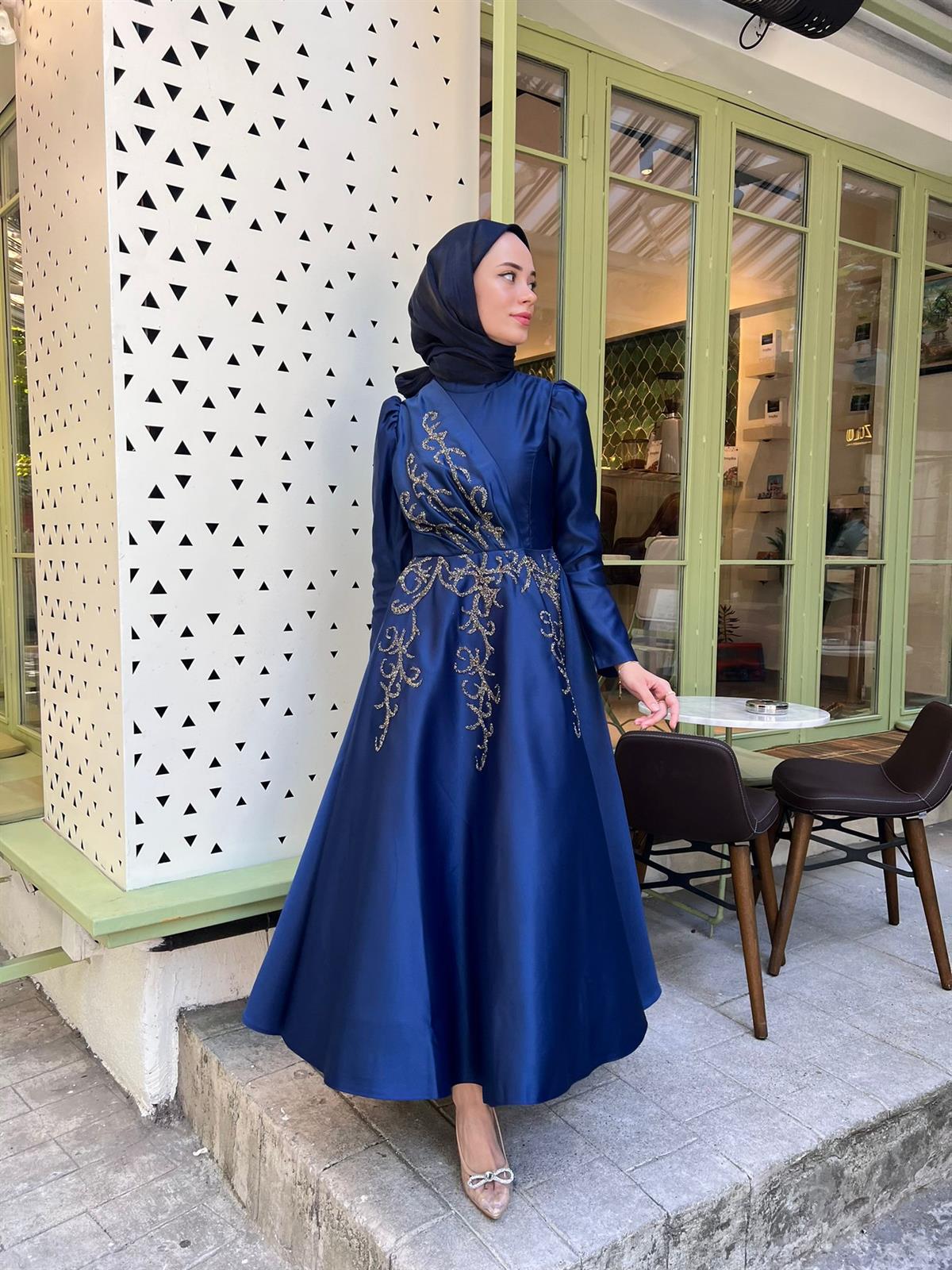 Alya  – Lacivert Abiye Elbise