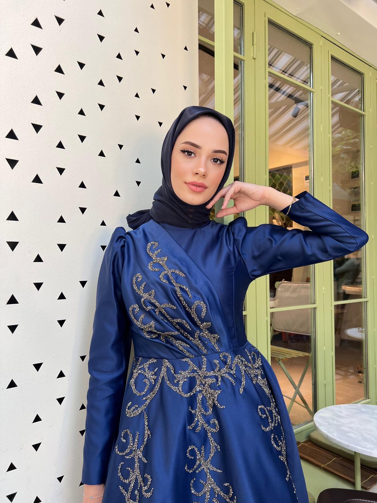 Alya  – Lacivert Abiye Elbise