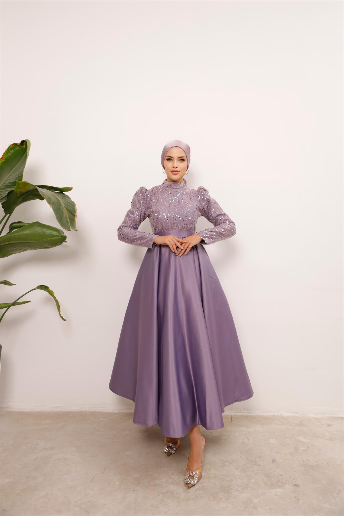 Amber –  Lila Abiye Elbise