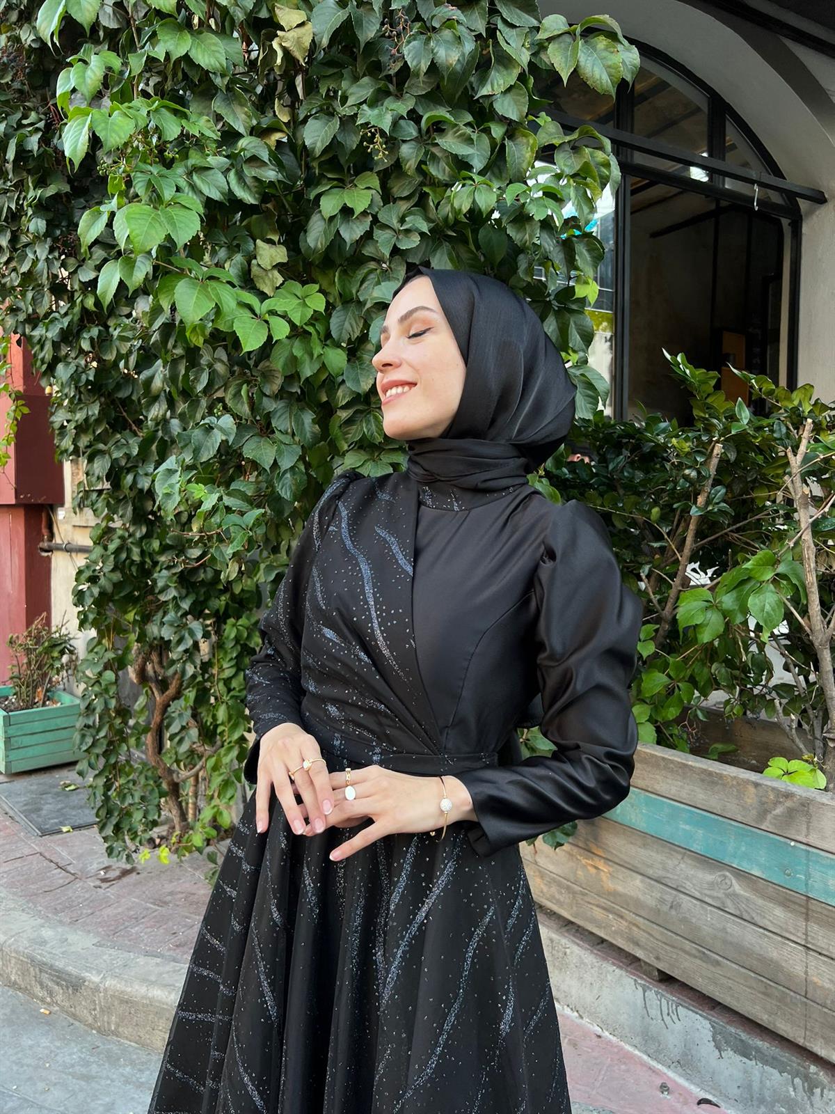 Beril  – Siyah Abiye Elbise