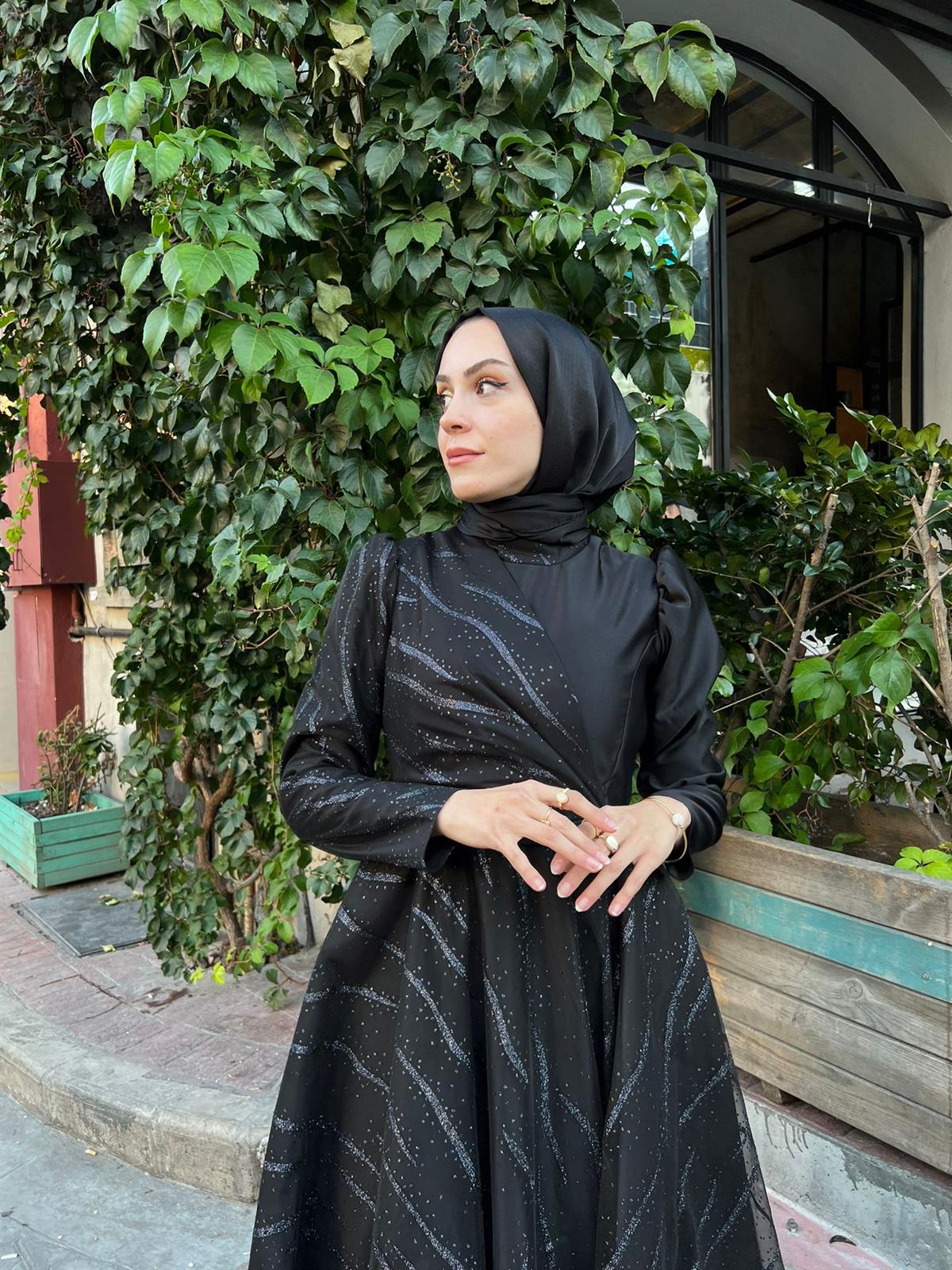 Beril  – Siyah Abiye Elbise