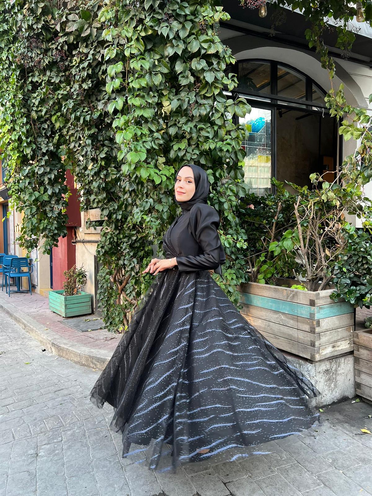 Beril  – Siyah Abiye Elbise