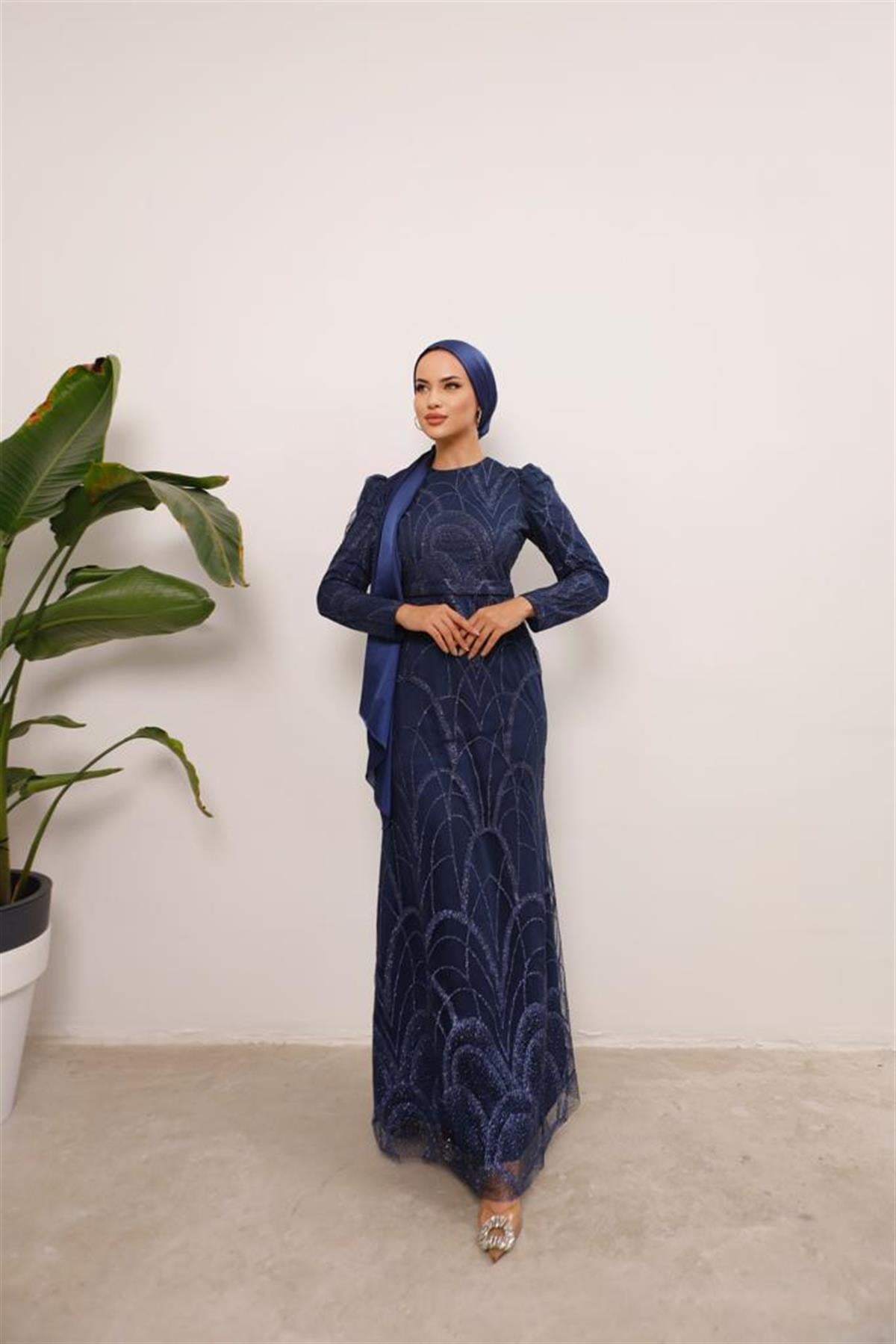 Darla –  Lacivert Abiye Elbise