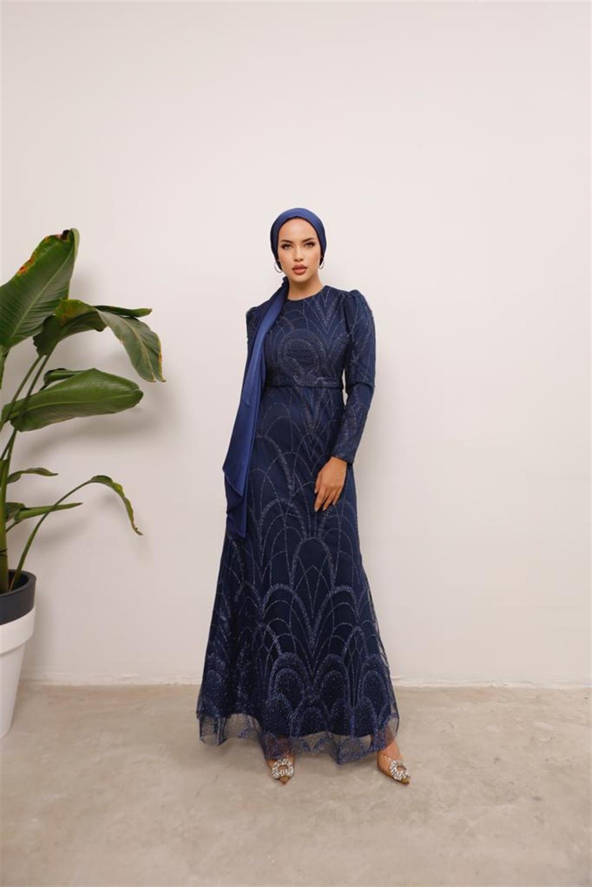 Darla –  Lacivert Abiye Elbise