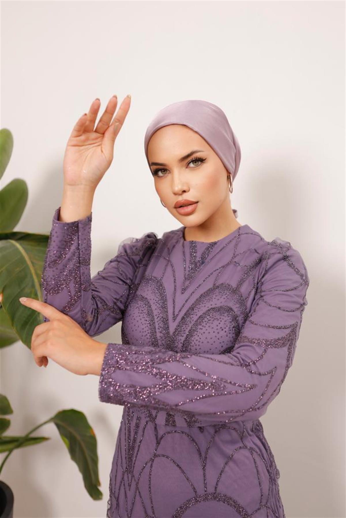 Darla –  Lila Abiye Elbise