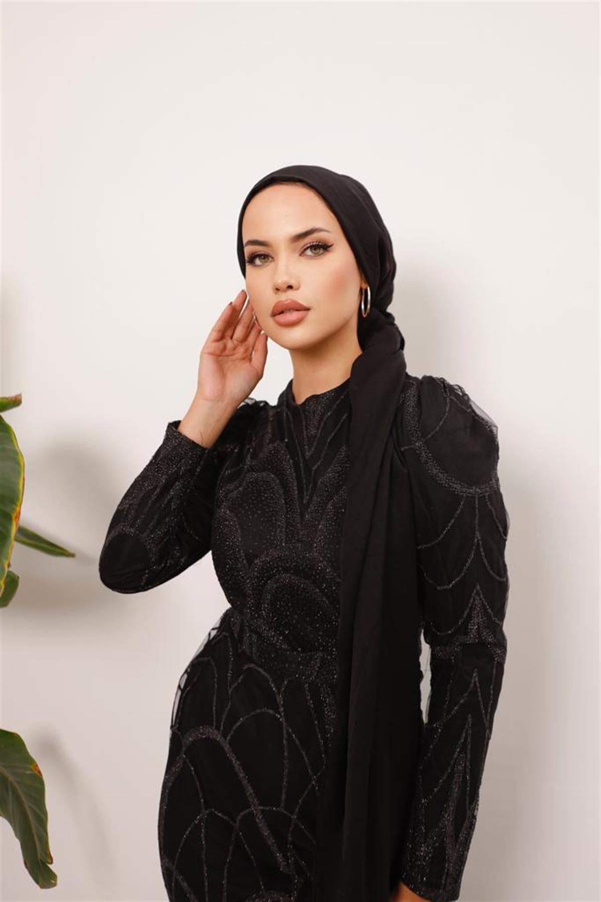 Darla –  Siyah Abiye Elbise