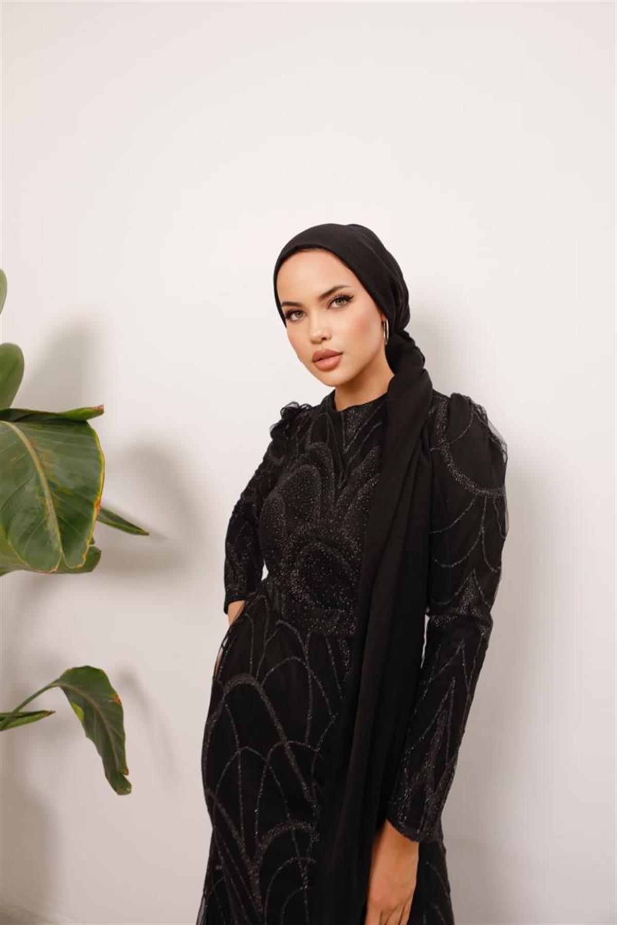 Darla –  Siyah Abiye Elbise