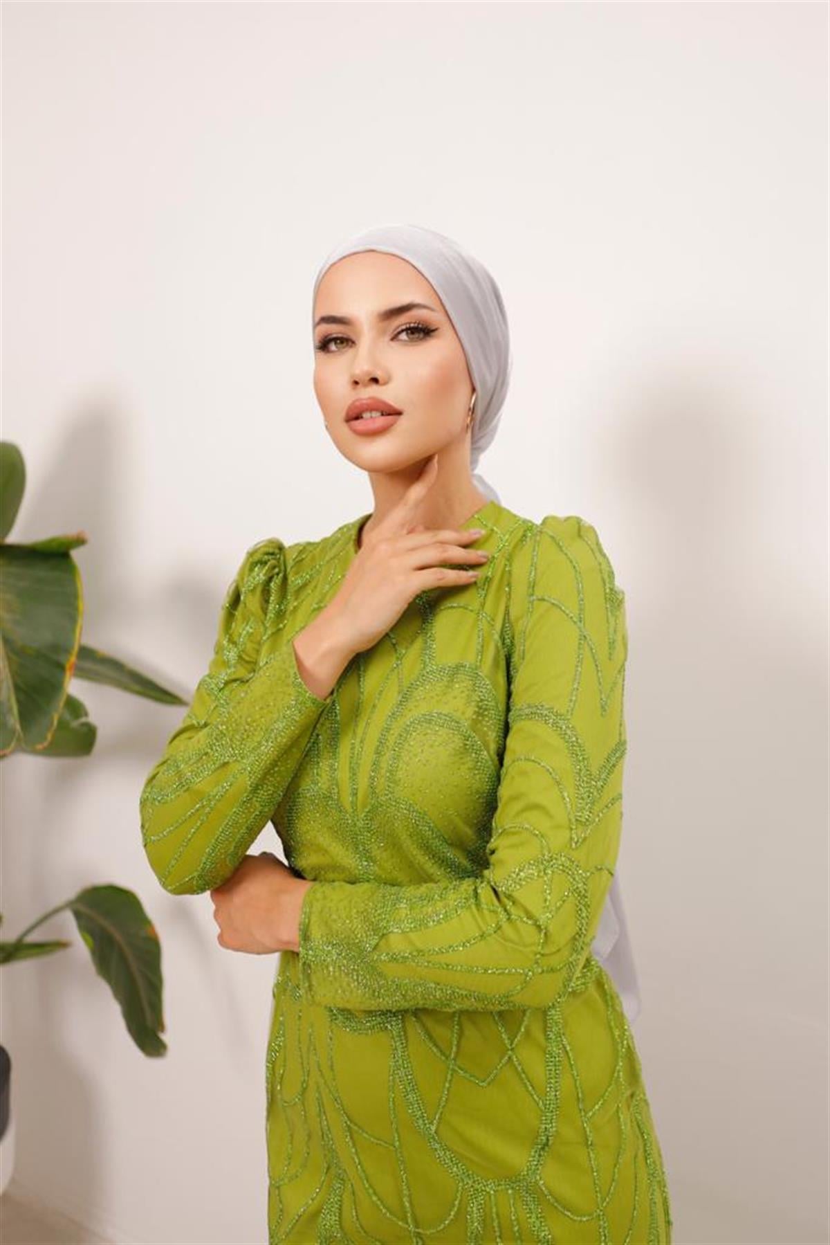Darla –  Yeşil Abiye Elbise