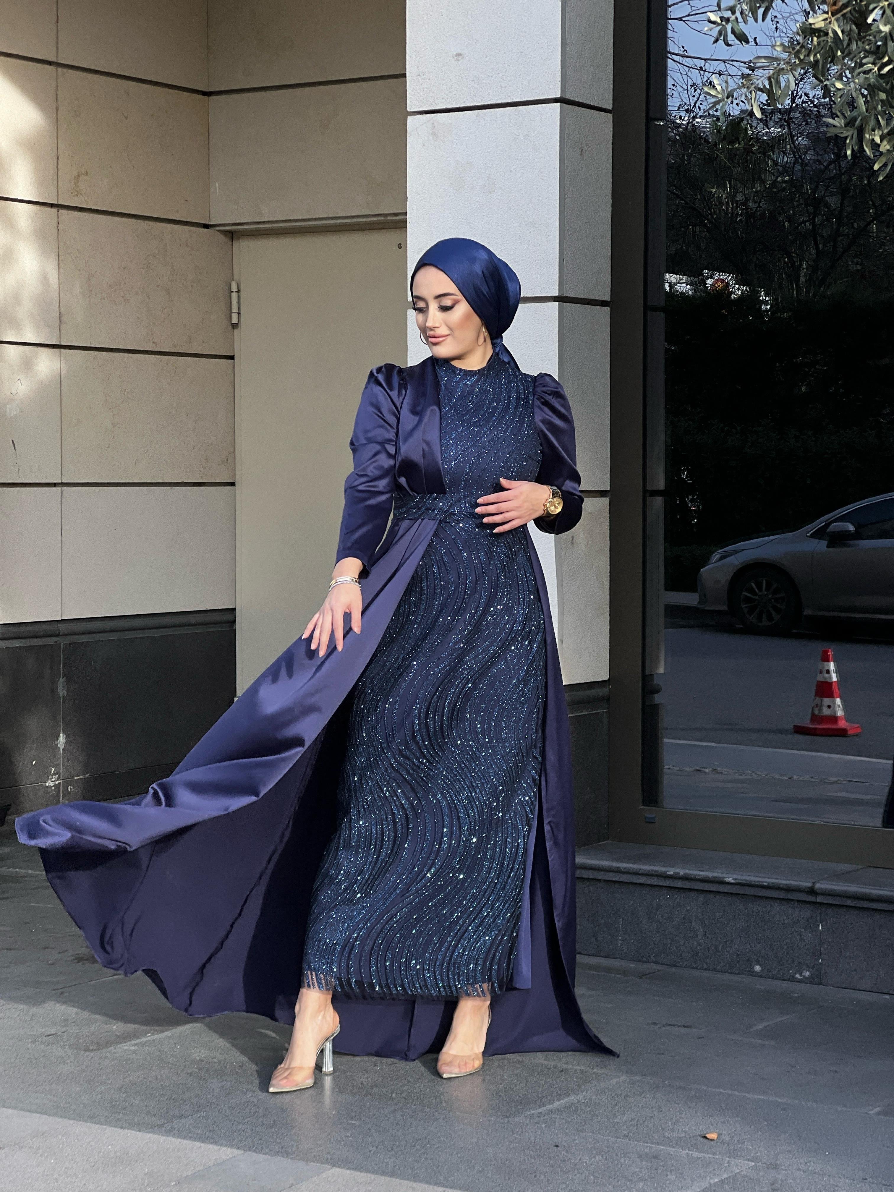 Lavin –  Lacivert Abiye Elbise