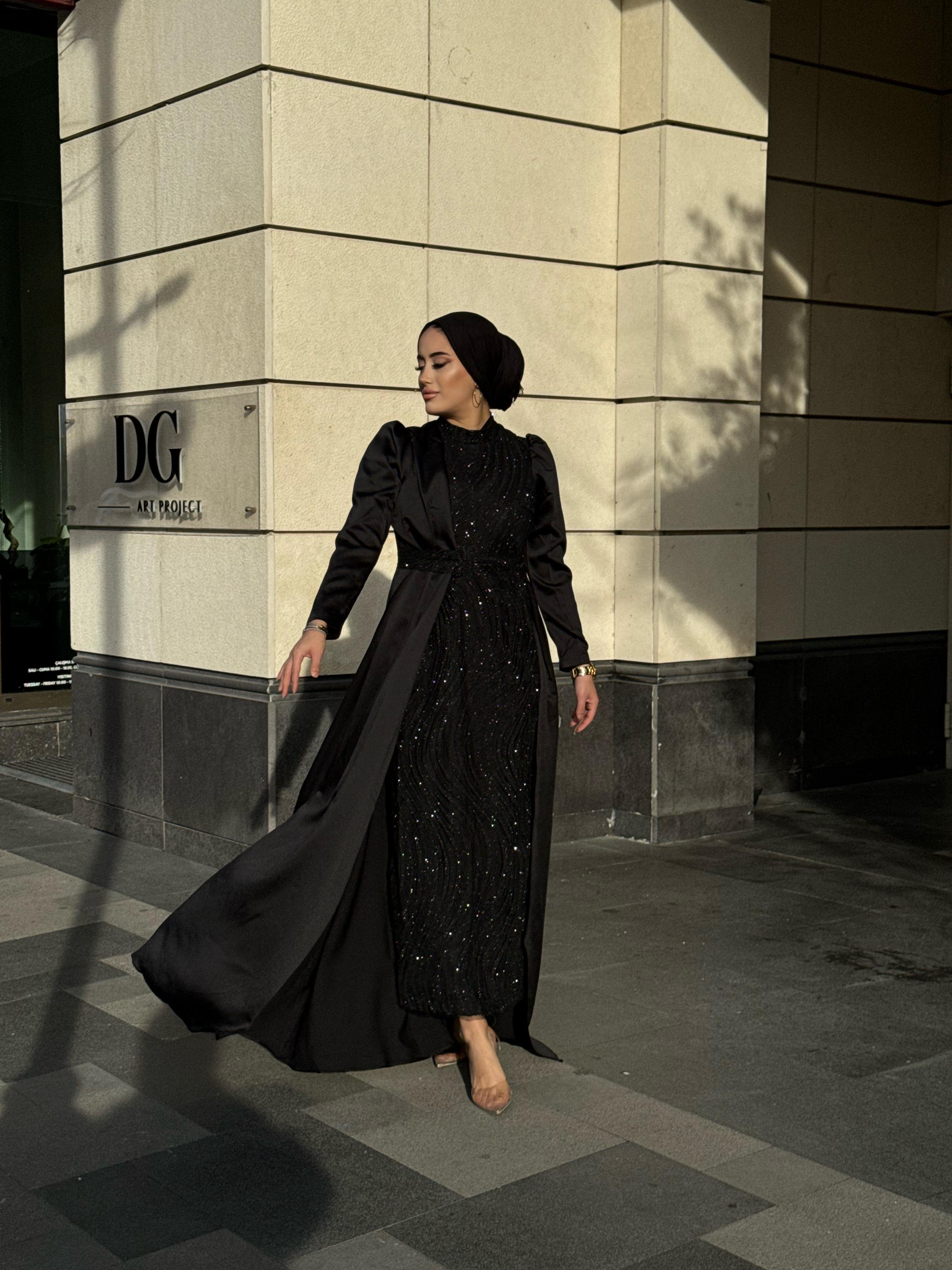 Lavin –  Siyah Abiye Elbise