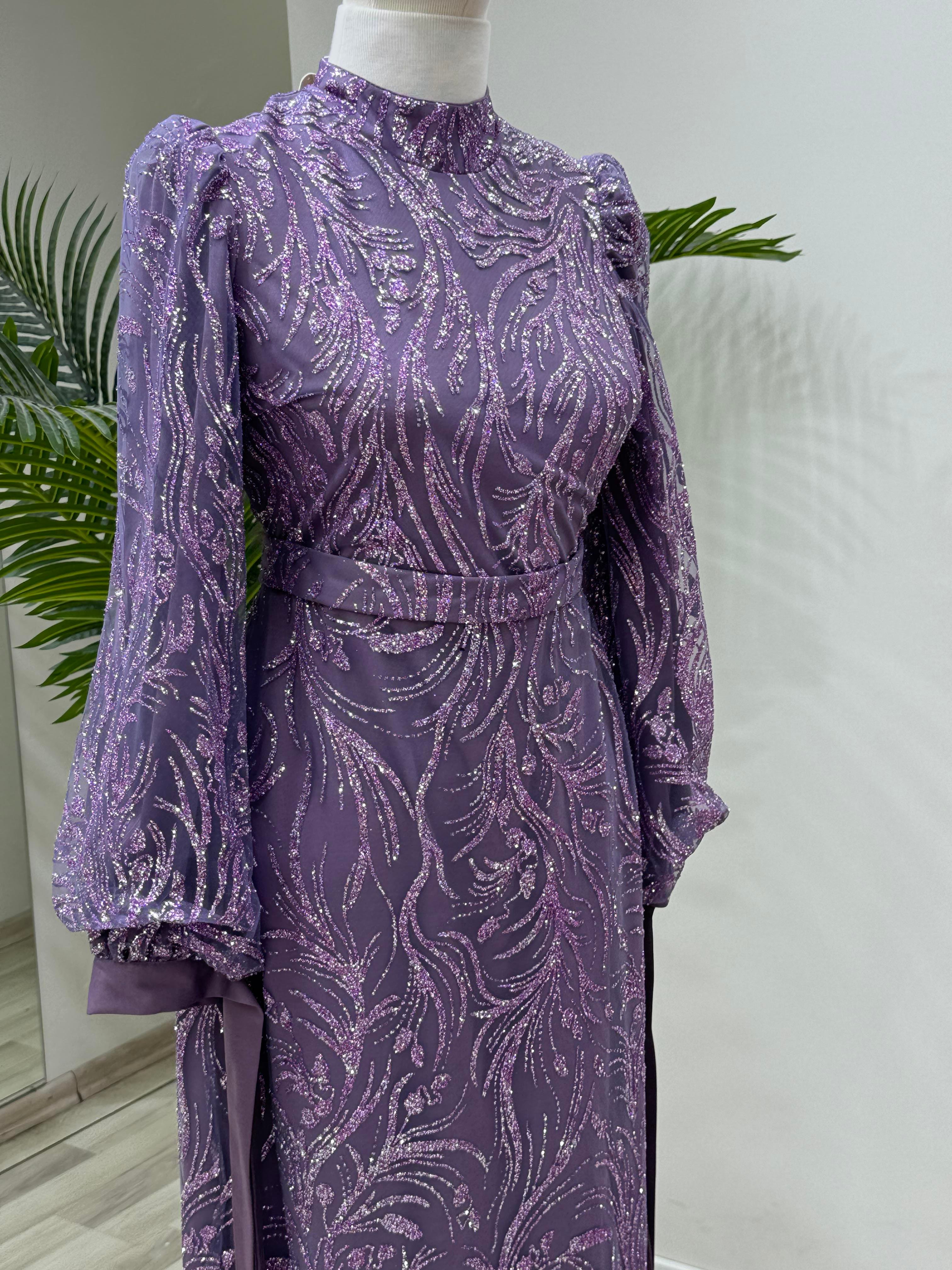 Linda – Lila Abiye Elbise