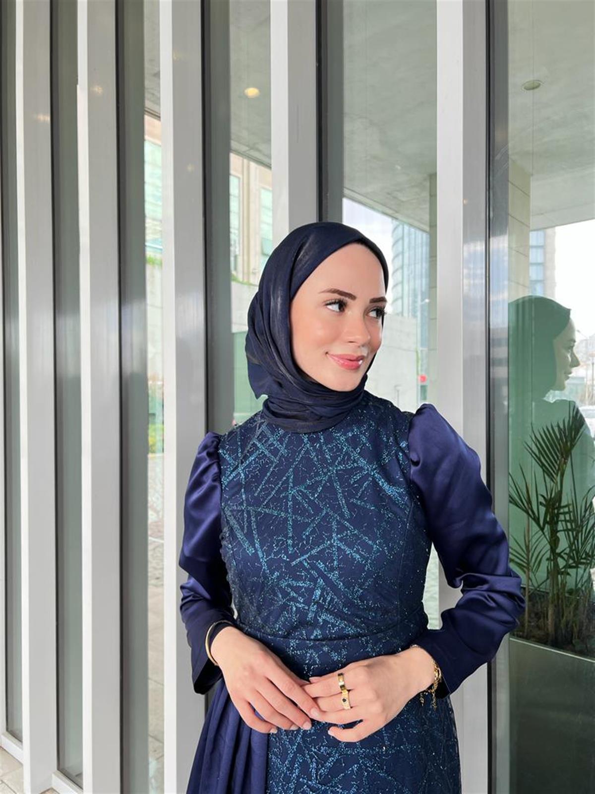 Liya –  Lacivert Abiye Elbise