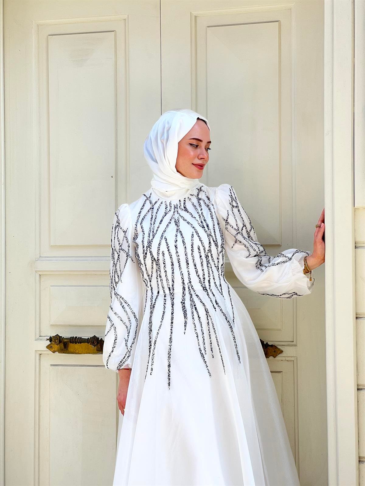 Luna – Beyaz Abiye Elbise