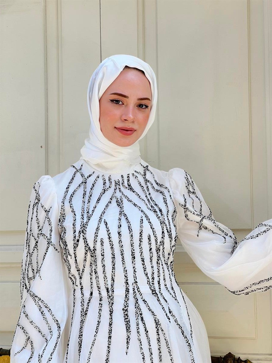 Luna – Beyaz Abiye Elbise