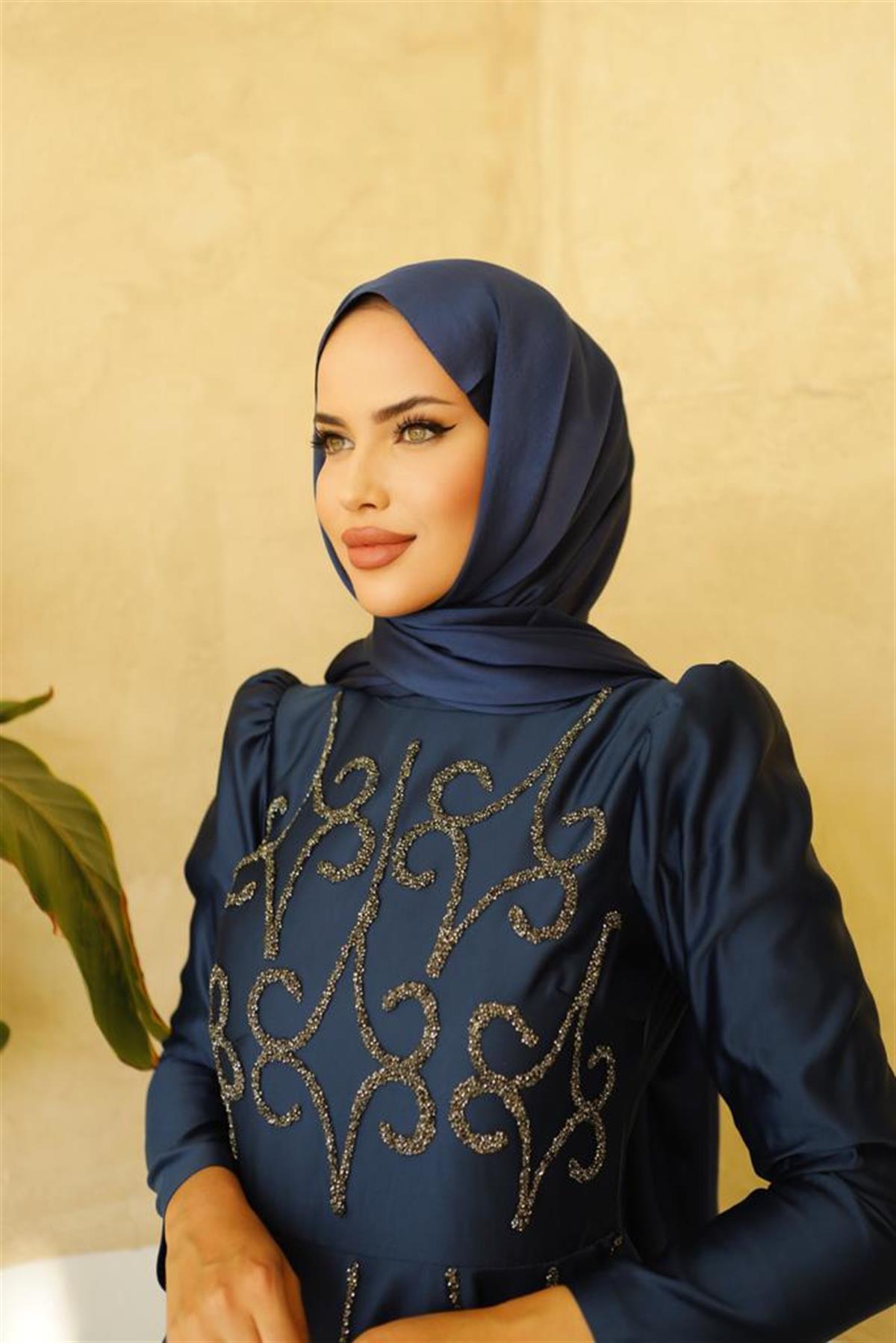 Maya –  Lacivert  Abiye Elbise