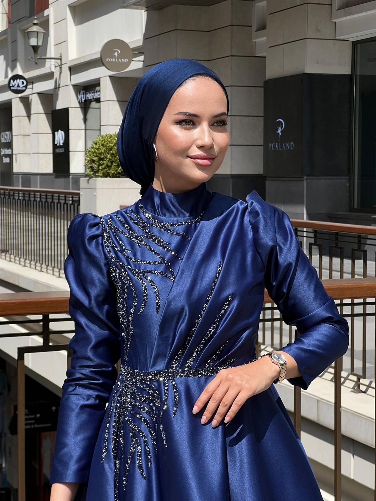 Mila – Lacivert Abiye Elbise