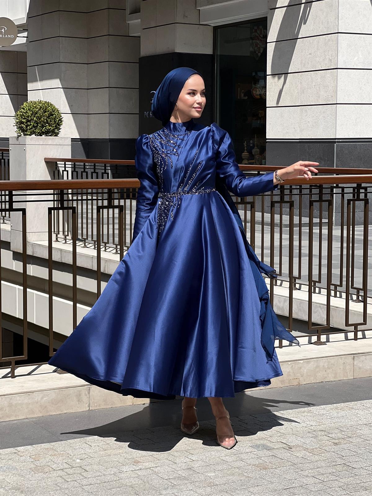 Mila – Lacivert Abiye Elbise