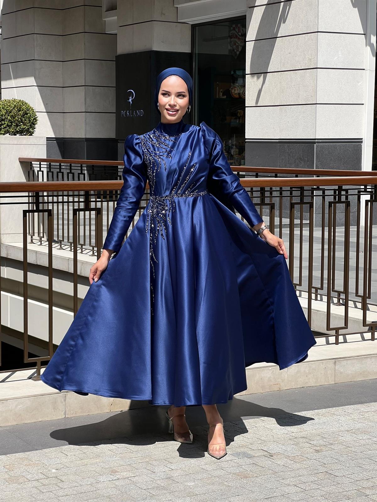 Mila – Lacivert Abiye Elbise
