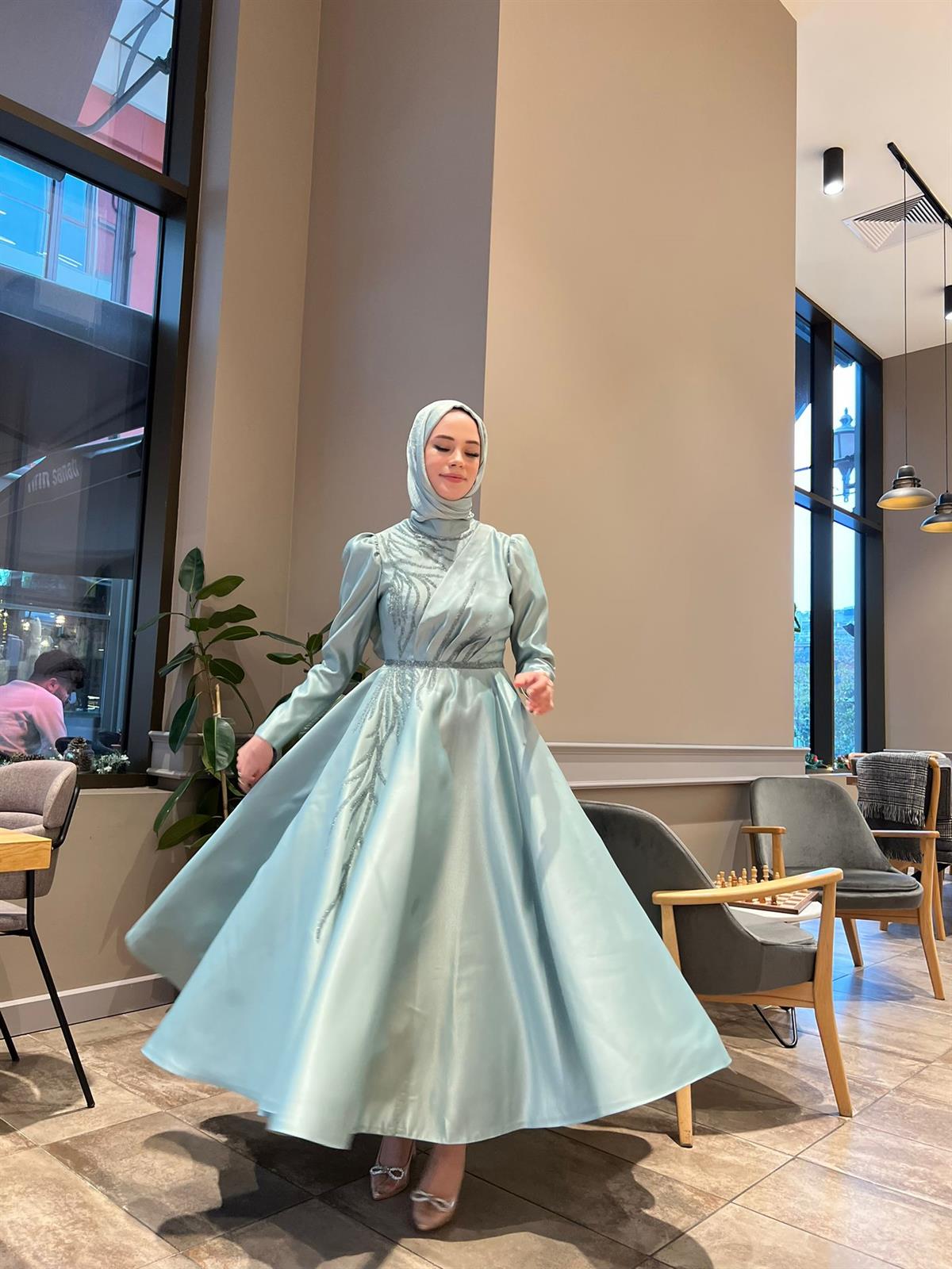 Mila – Mint Abiye Elbise