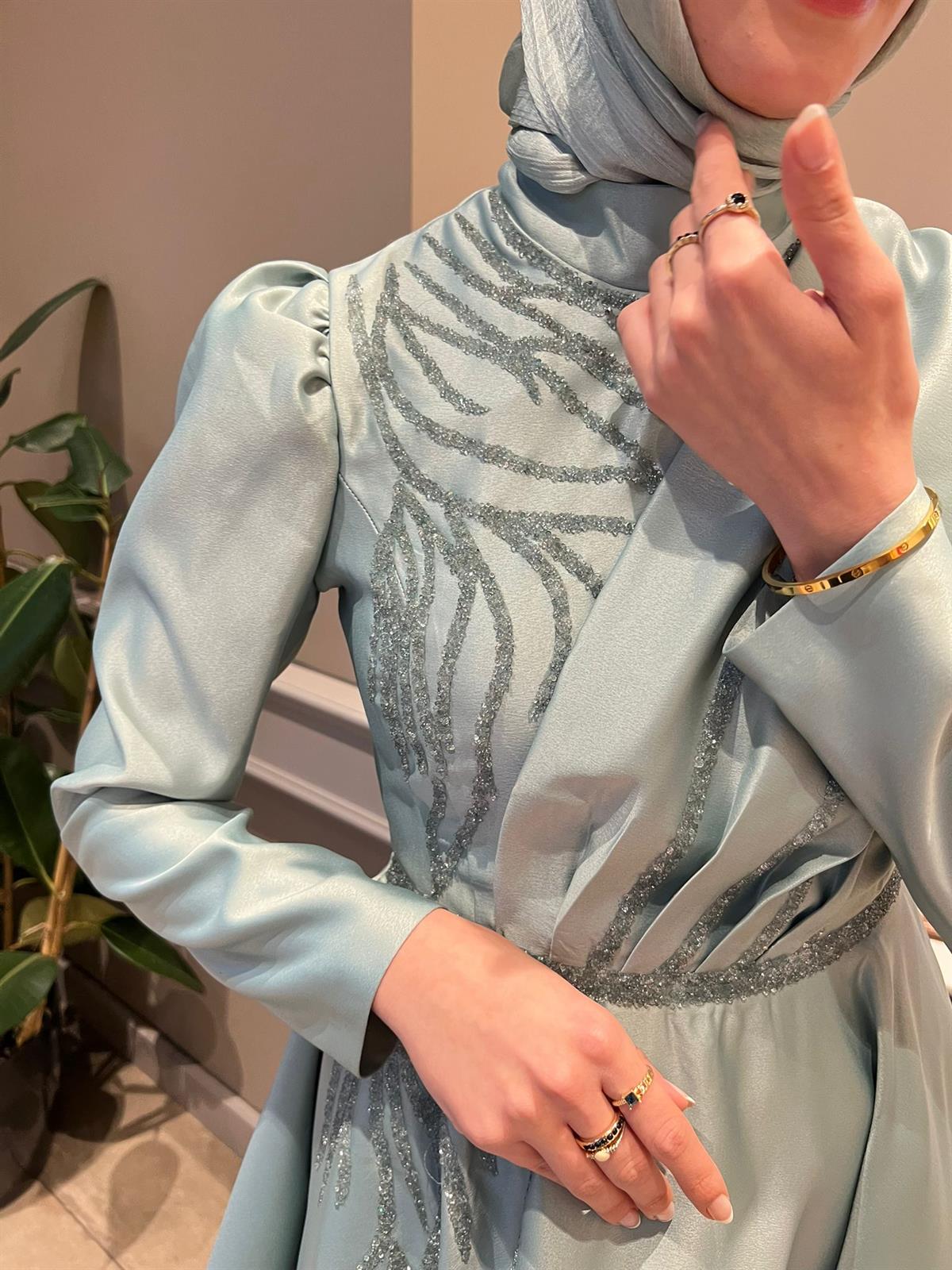 Mila – Mint Abiye Elbise