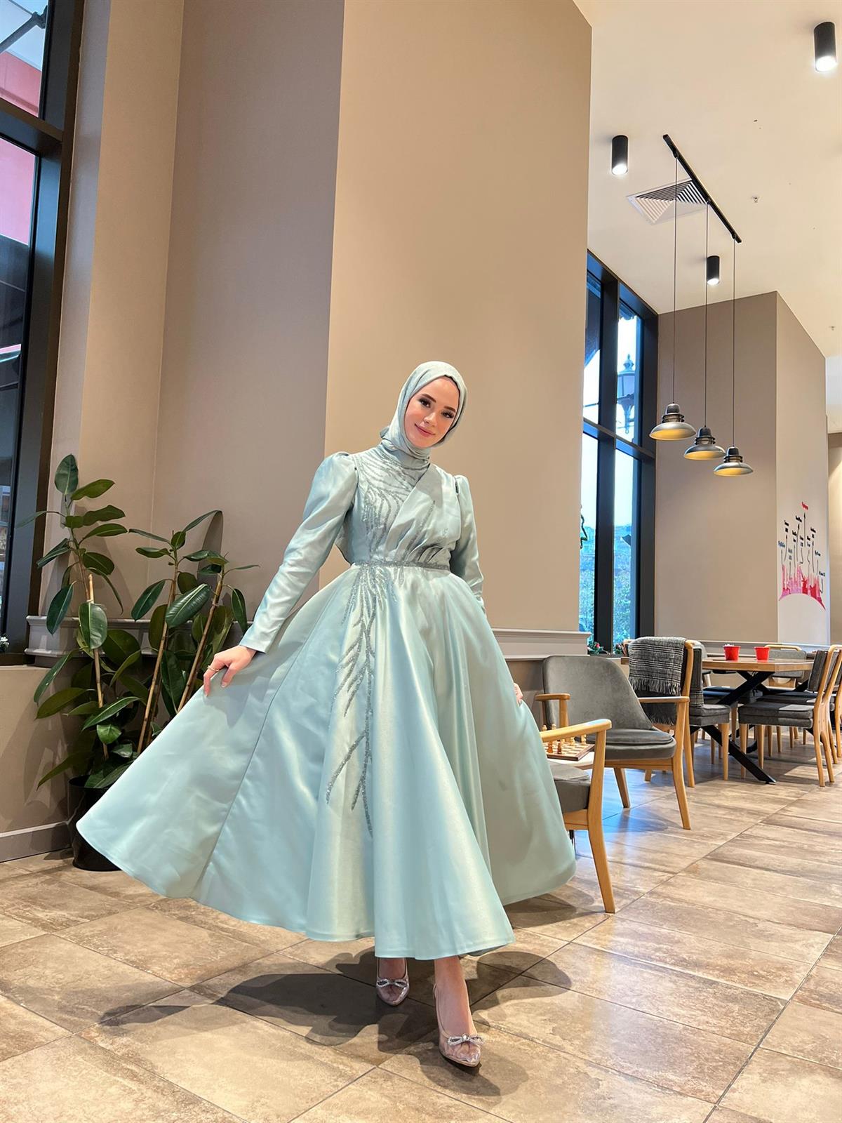 Mila – Mint Abiye Elbise