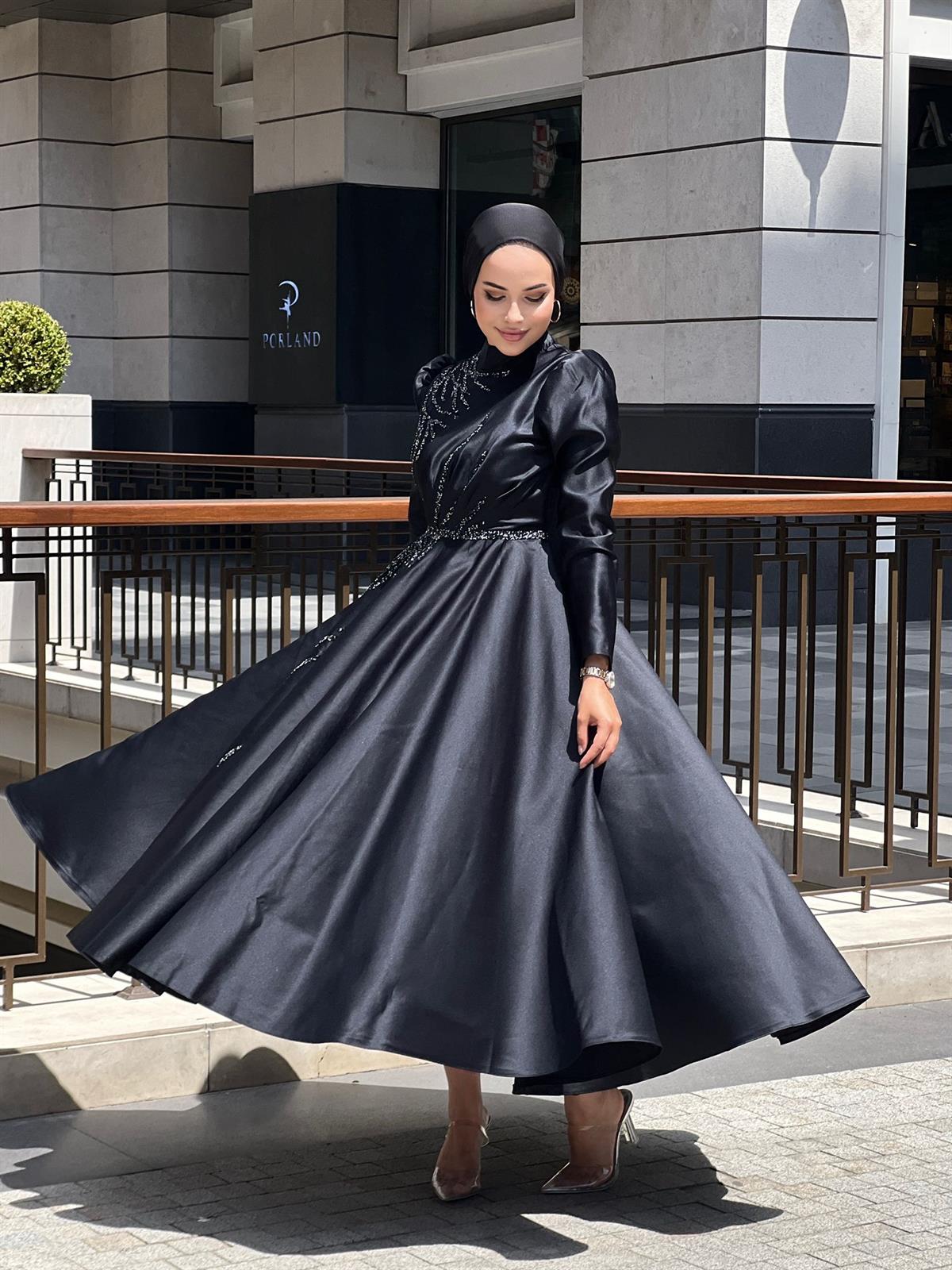 Mila – Siyah Abiye Elbise