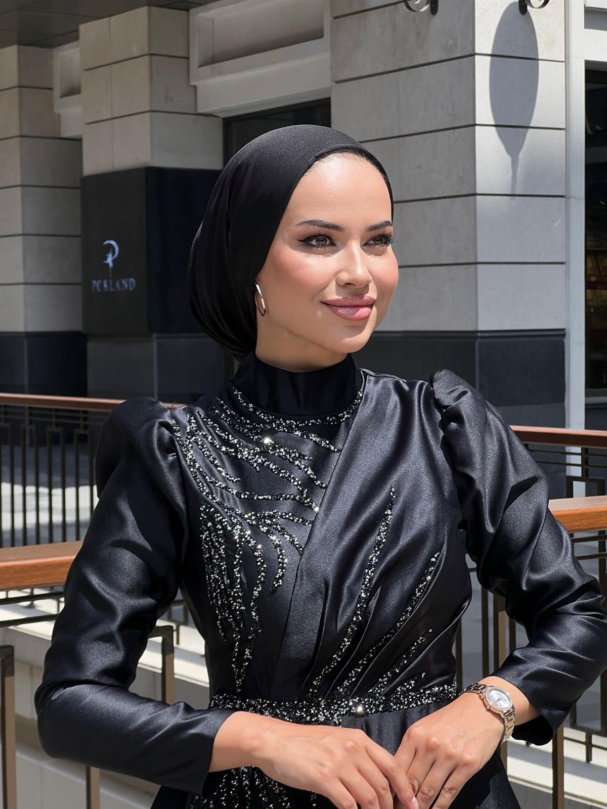 Mila – Siyah Abiye Elbise