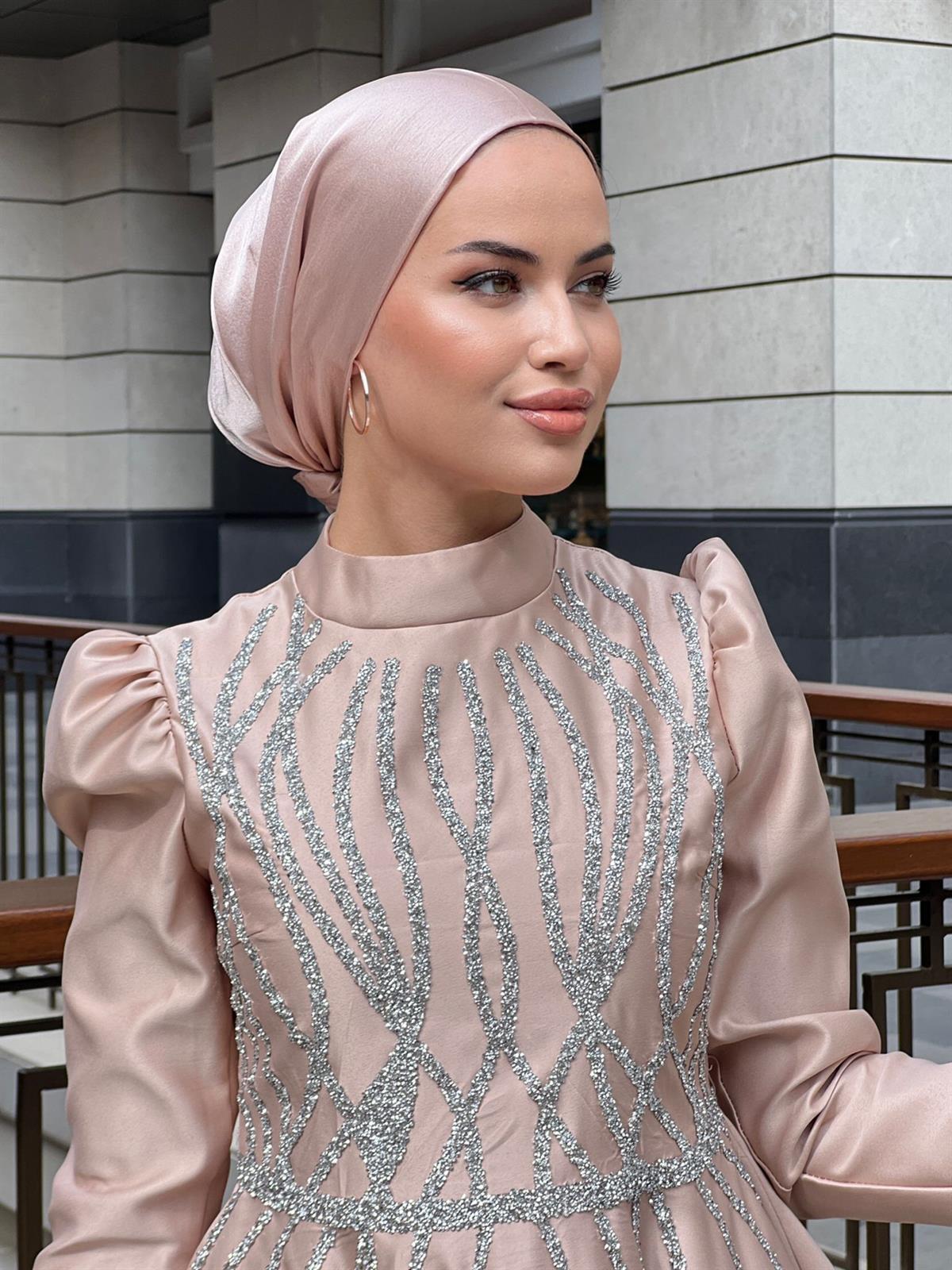 Perla –  Bej Abiye Elbise
