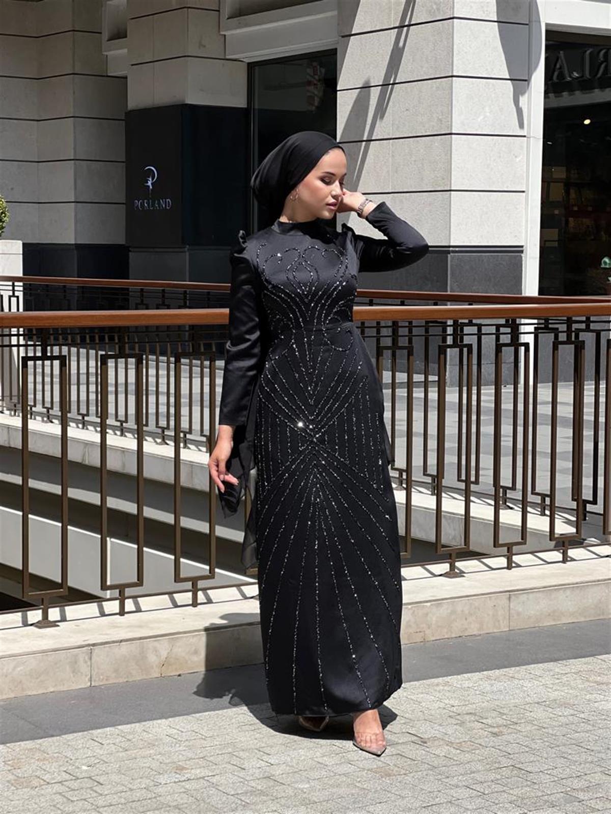 Rose –  Siyah Abiye Elbise
