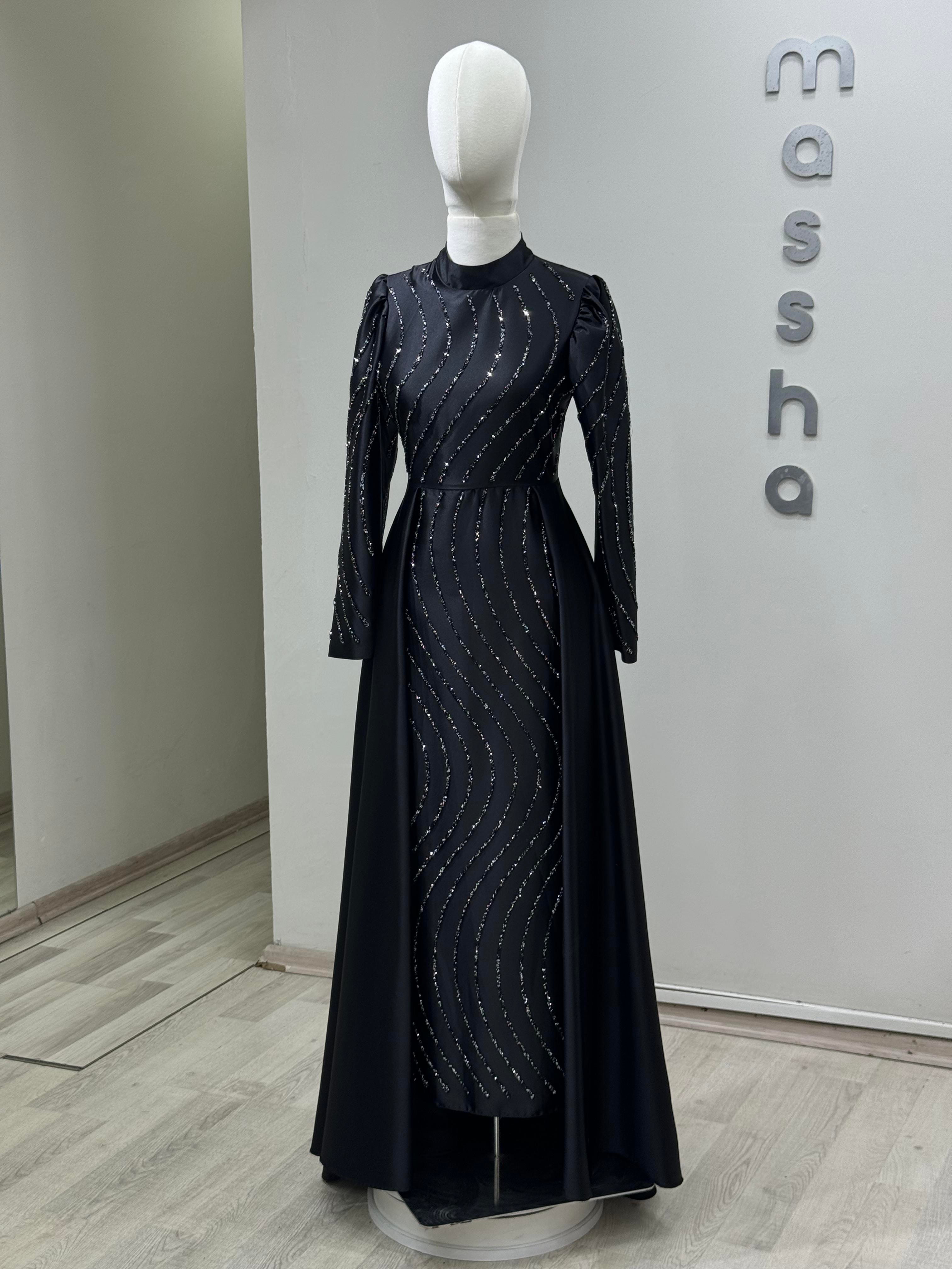 Sahra - Siyah Abiye Elbise