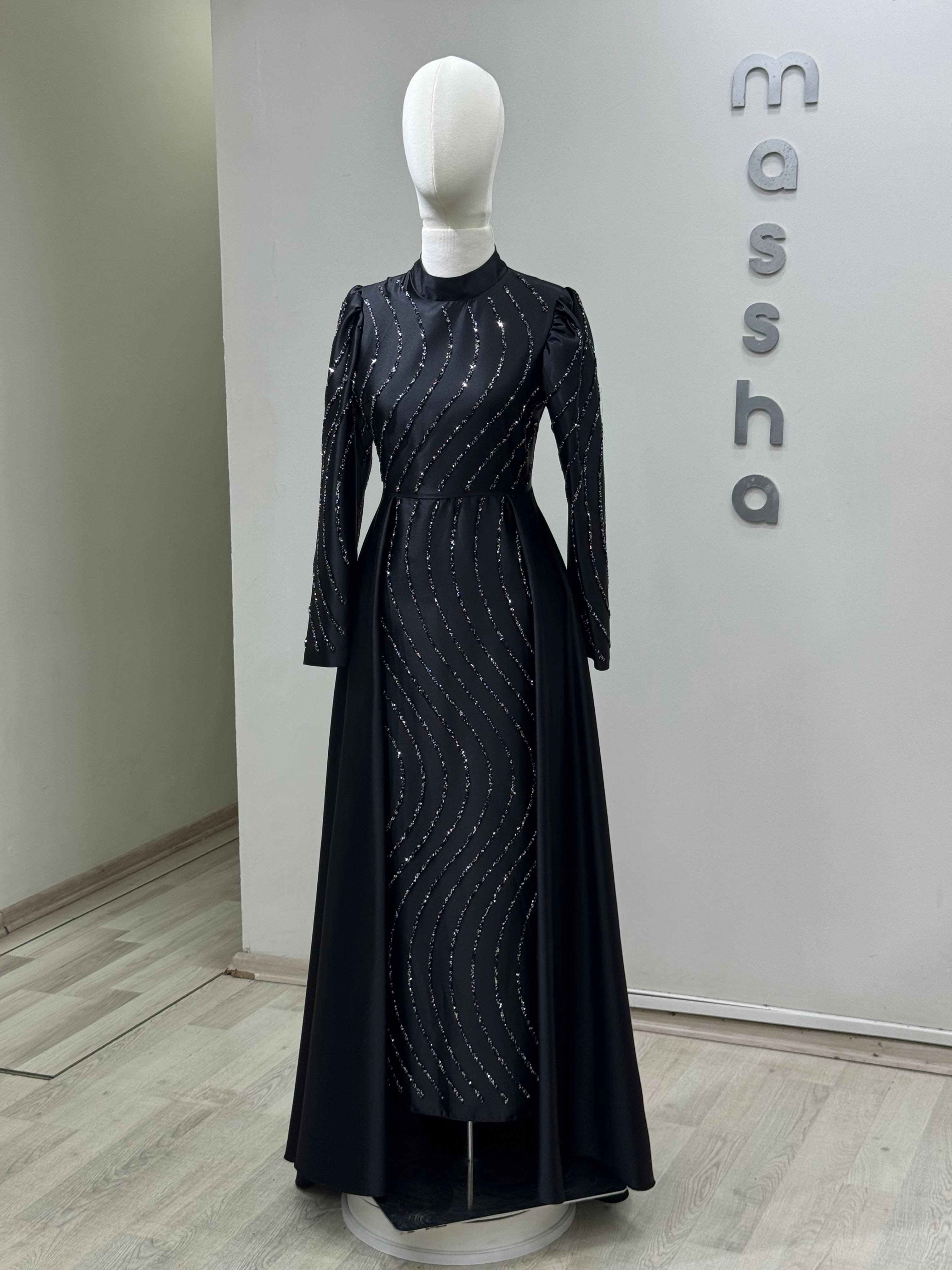 Sahra - Siyah Abiye Elbise