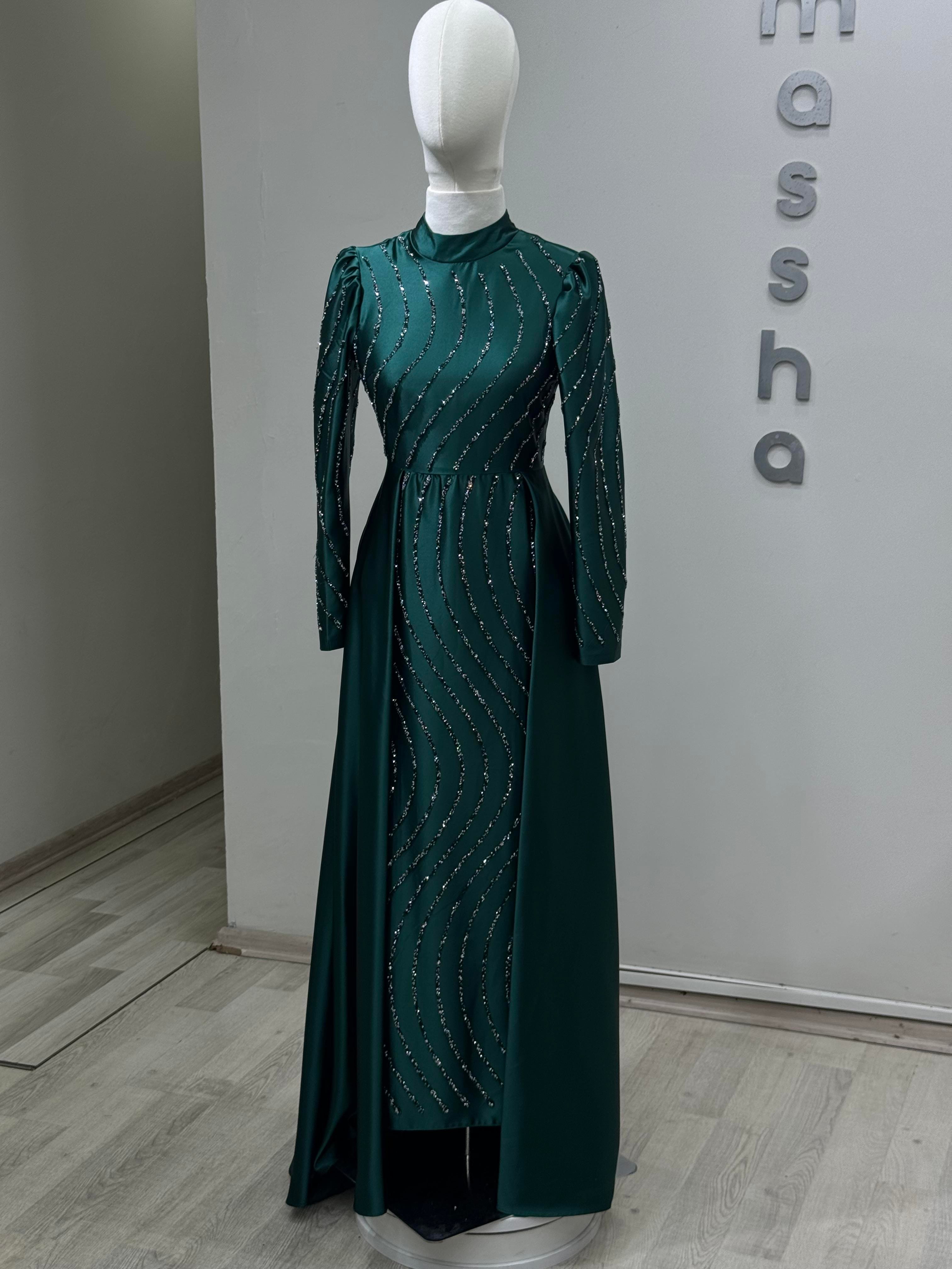 Sahra - Zümrüt Abiye Elbise
