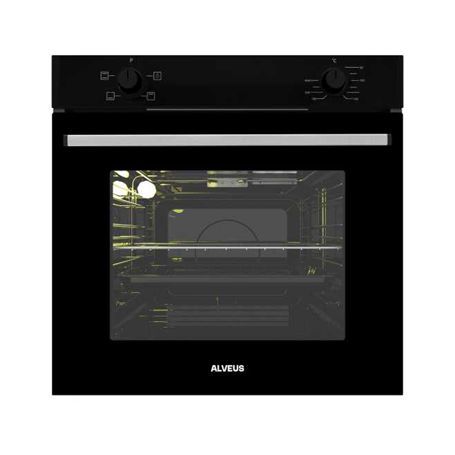 Alveus Siyah Cam Ankastre Set - 09 (KLS 670 + MFA604 + DIAMOND 60)