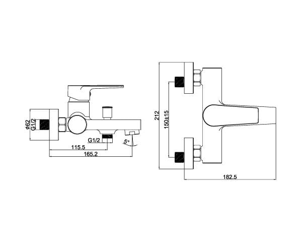 Creavit BT.SR2510 Sharp Banyo Armatürü