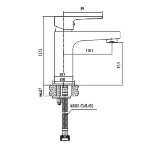 Creavit BTU.SR1500 Sharp Lavabo Armatürü