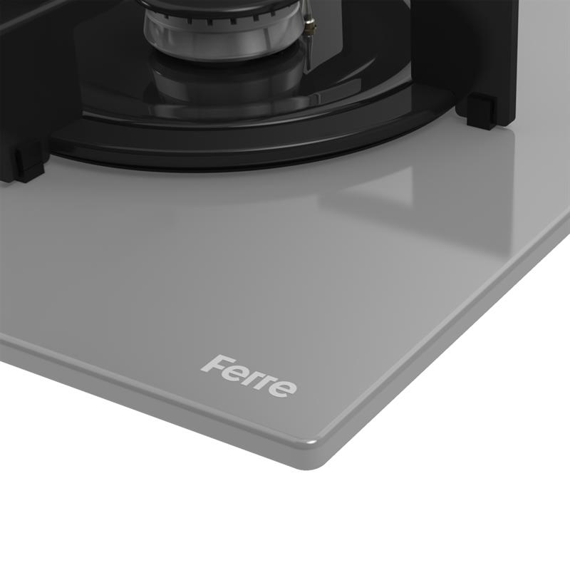 Ferre RS038 Gri 75 cm Cam Ankastre Ocak