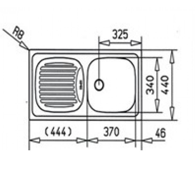 Teka EBM 45 PA350N1102 Sağ Evye 40132027